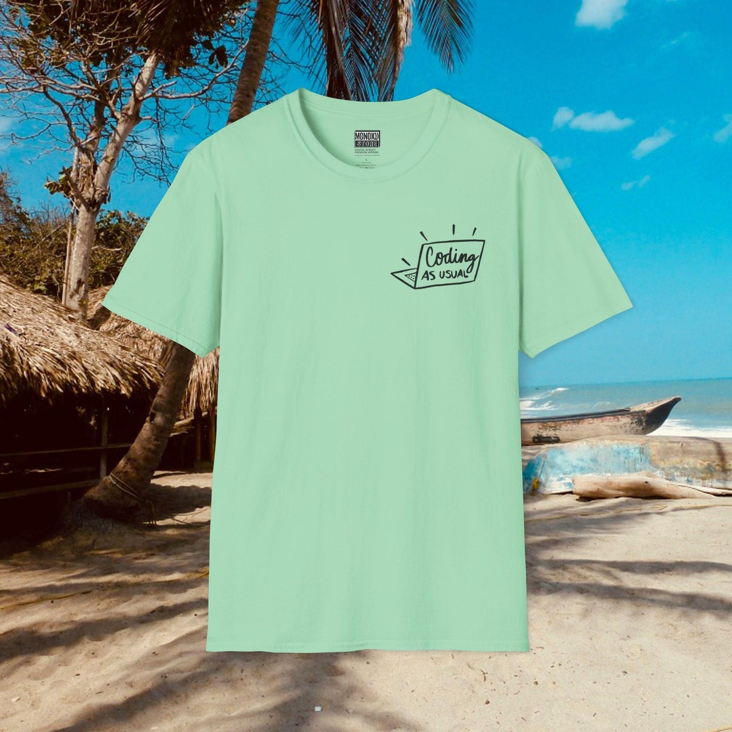 Coding As Usual T-shirt - Gift for Coders, Developers & Digital Nomads - Monoku Store