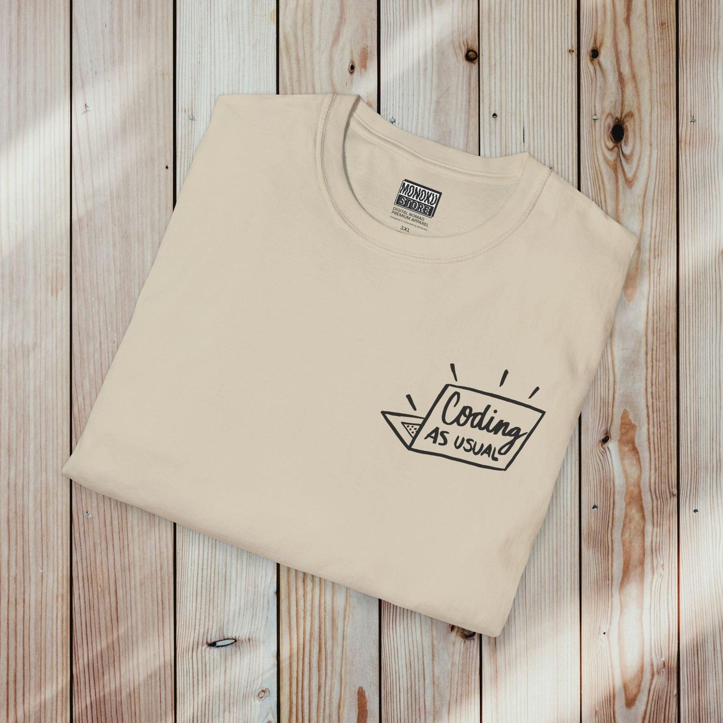 Coding As Usual T-shirt - Gift for Coders, Developers & Digital Nomads - Monoku Store