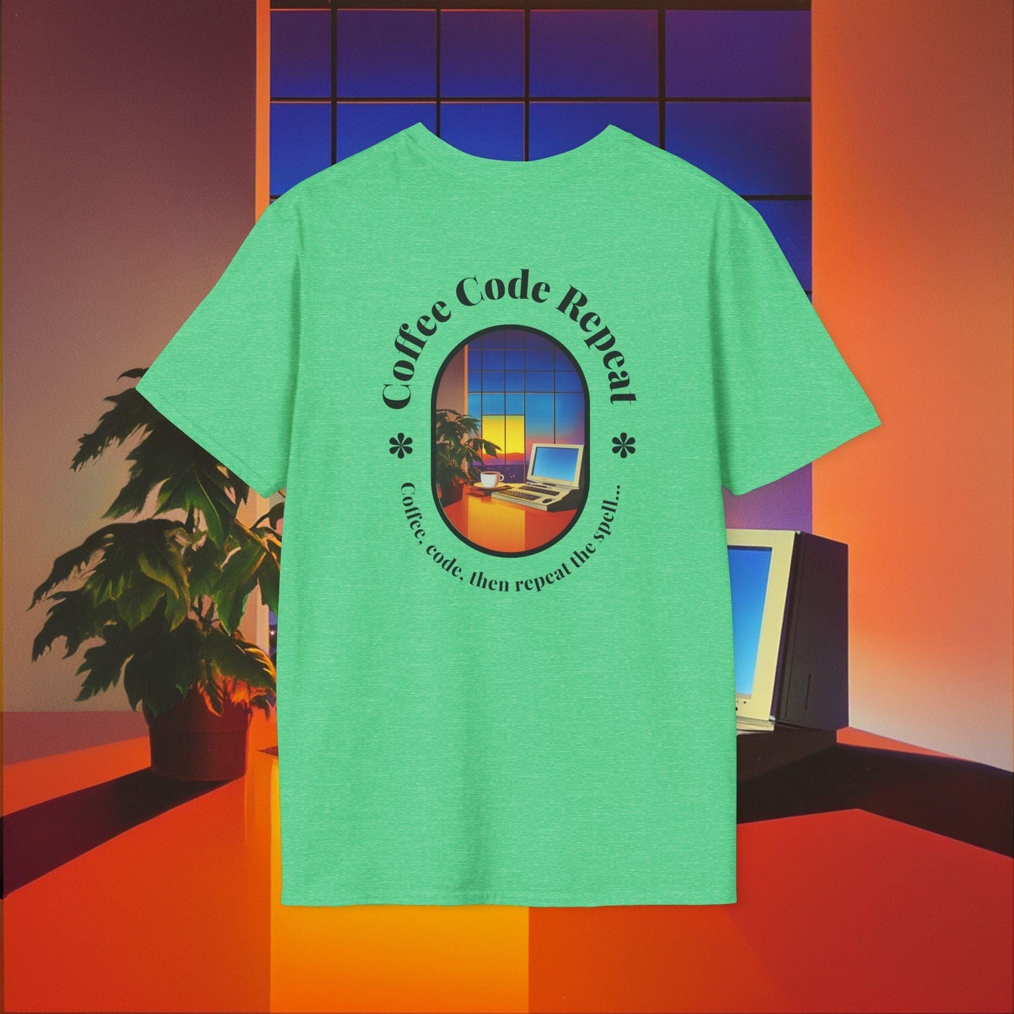 Coffee Code Repeat T-shirt - Programmer Gift, T-shirt for Coders, Devs & Digital Nomads - Monoku Store