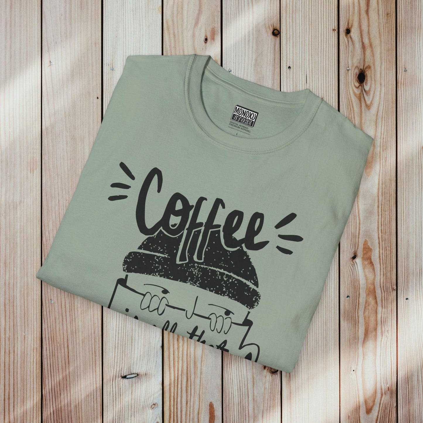 Coffee Vibes T-shirt - Gift for Digital Nomads, Creatives & Developers | Work-From-Anywhere Shirt - Monoku Store