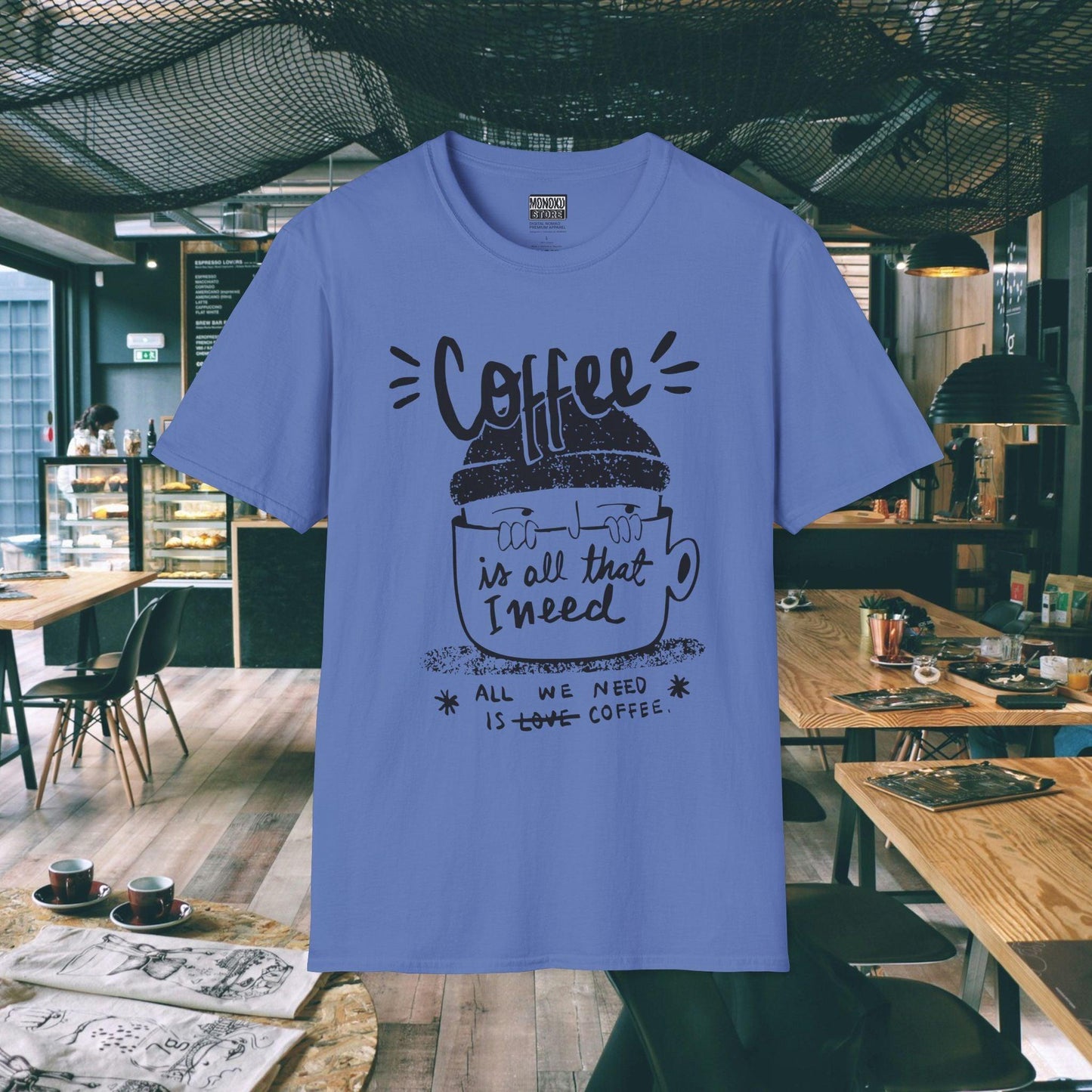 Coffee Vibes T-shirt - Gift for Digital Nomads, Creatives & Developers | Work-From-Anywhere Shirt - Monoku Store