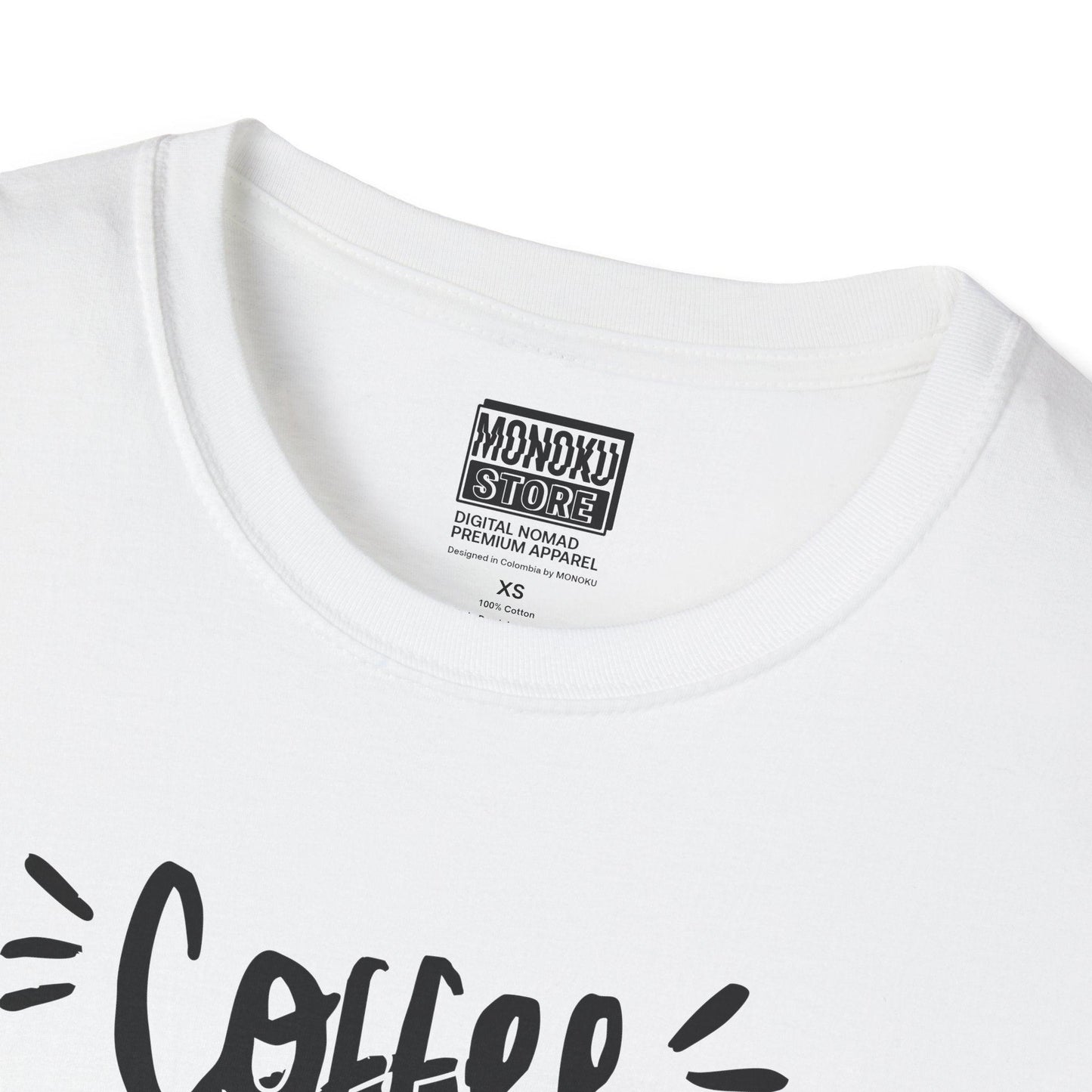 Coffee Vibes T-shirt - Gift for Digital Nomads, Creatives & Developers | Work-From-Anywhere Shirt - Monoku Store