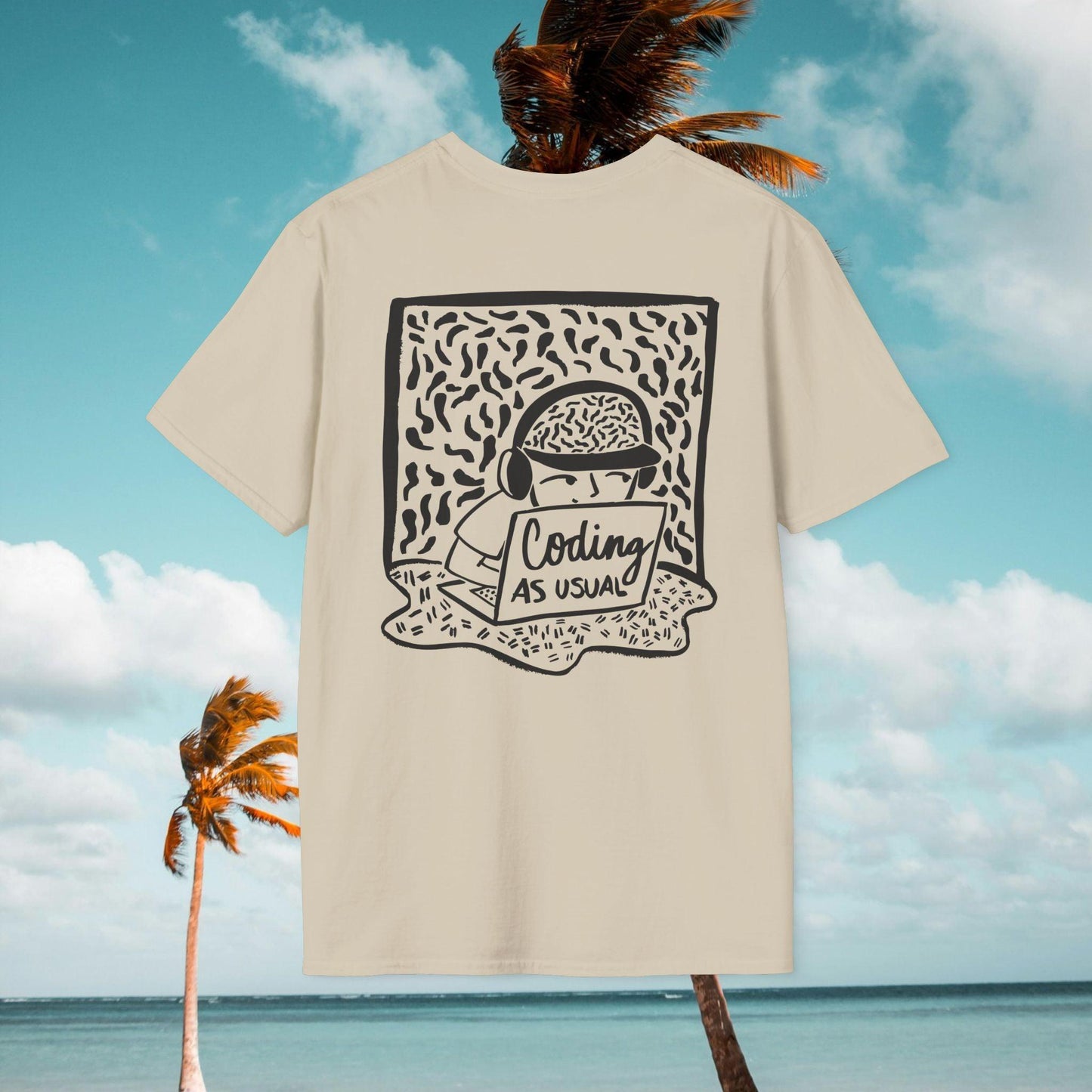Coding As Usual T-shirt - Gift for Coders, Developers & Digital Nomads - Monoku Store