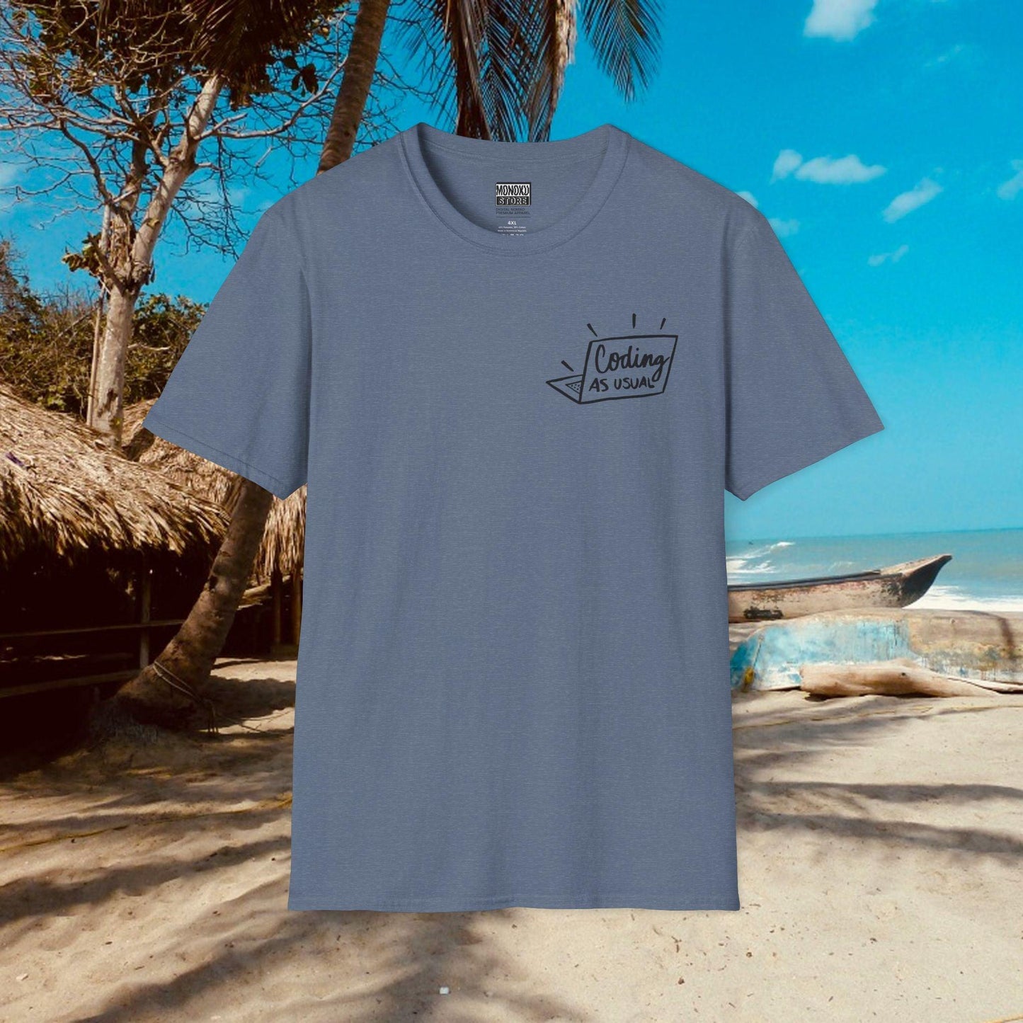 Coding As Usual T-shirt - Gift for Coders, Developers & Digital Nomads - Monoku Store