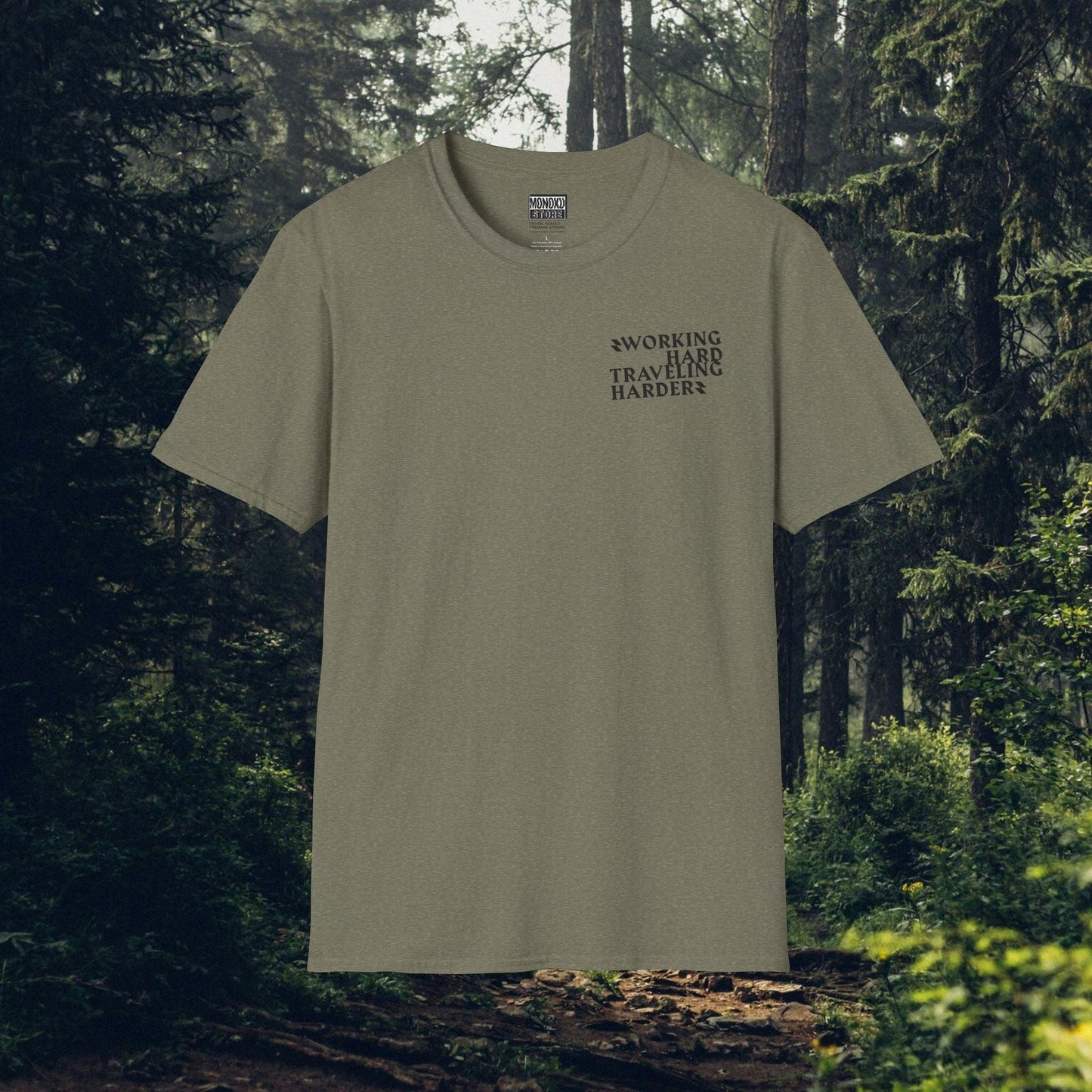 Working Hard, Traveling Harder T-shirt β Digital Nomad Lifestyle | Unisex Remote Work Shirt - Monoku Store