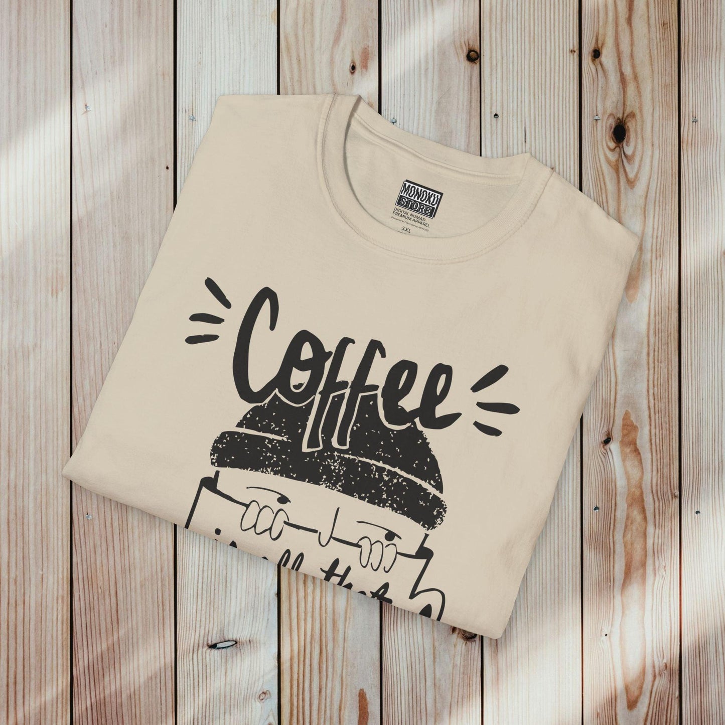 Coffee Vibes T-shirt - Gift for Digital Nomads, Creatives & Developers | Work-From-Anywhere Shirt - Monoku Store