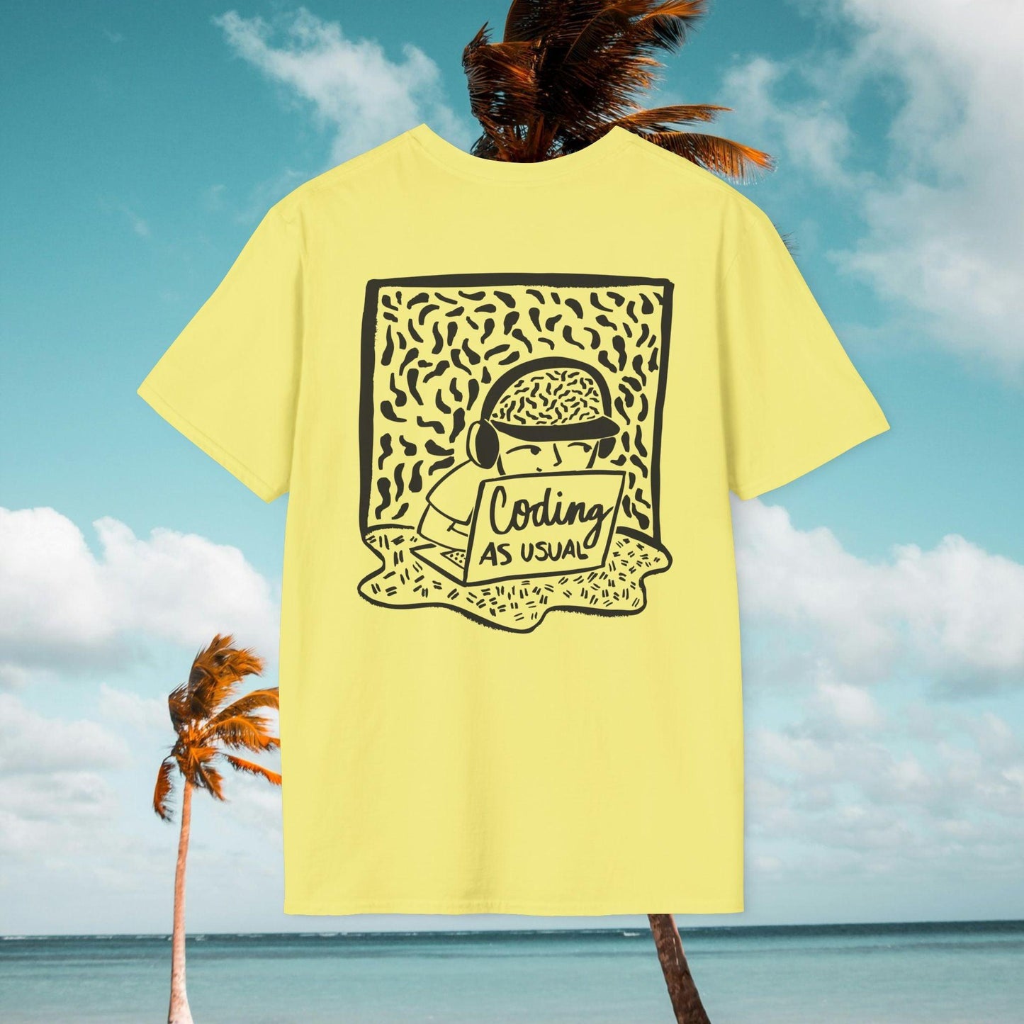 Coding As Usual T-shirt - Gift for Coders, Developers & Digital Nomads - Monoku Store