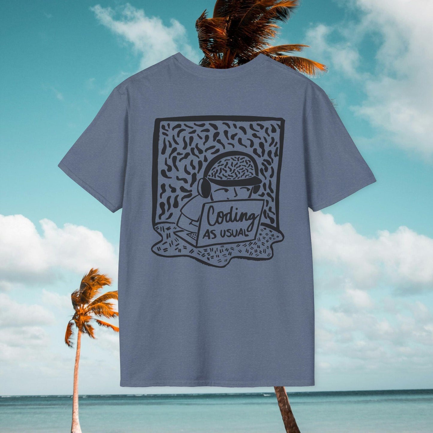 Coding As Usual T-shirt - Gift for Coders, Developers & Digital Nomads - Monoku Store
