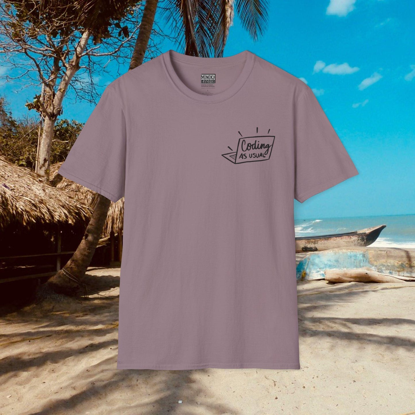 Coding As Usual T-shirt - Gift for Coders, Developers & Digital Nomads - Monoku Store