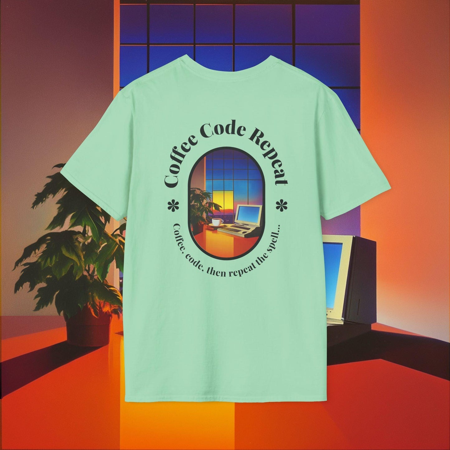 Coffee Code Repeat T-shirt - Programmer Gift, T-shirt for Coders, Devs & Digital Nomads - Monoku Store