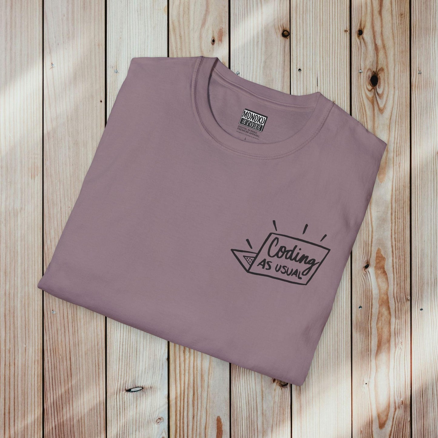 Coding As Usual T-shirt - Gift for Coders, Developers & Digital Nomads - Monoku Store