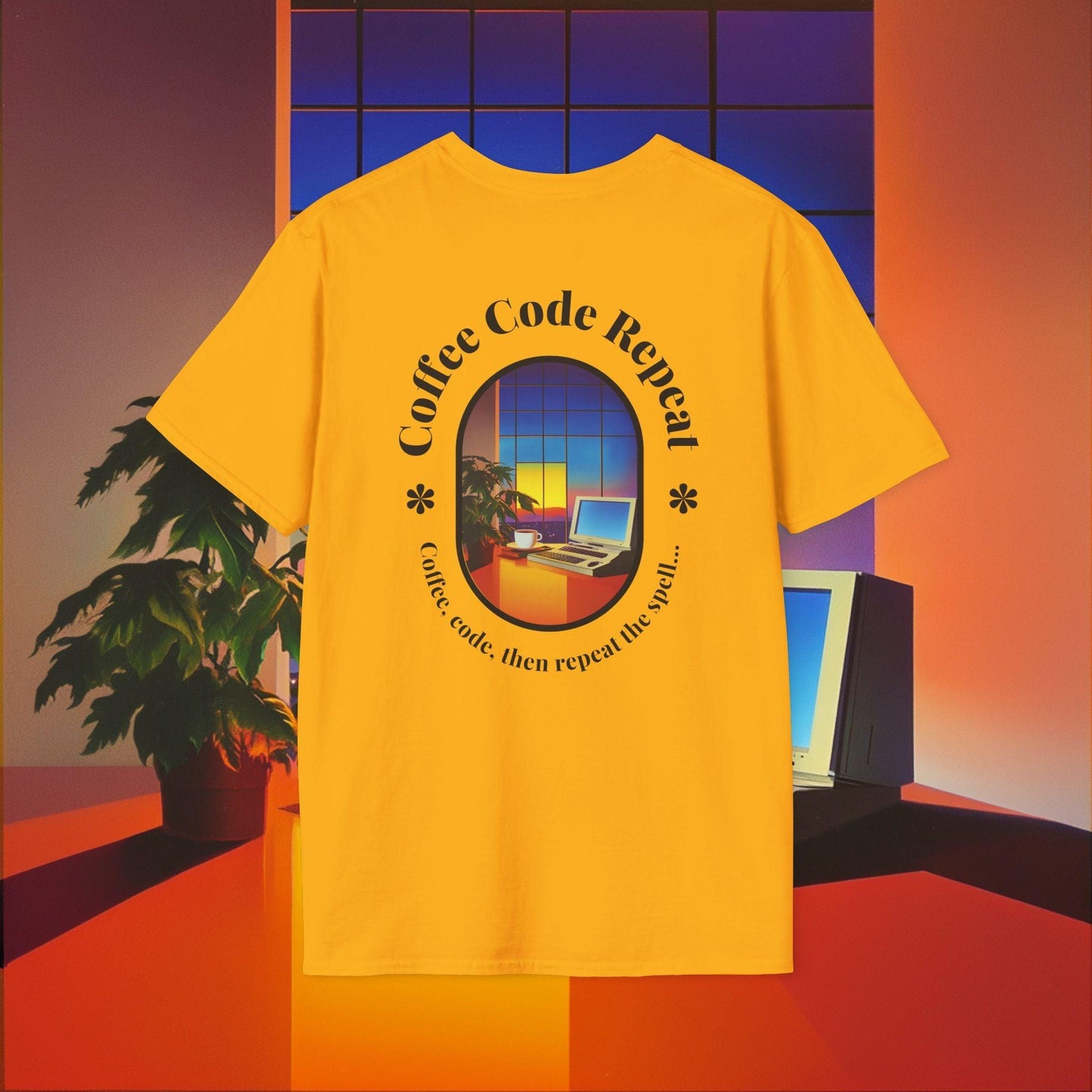 Coffee Code Repeat T-shirt - Programmer Gift, T-shirt for Coders, Devs & Digital Nomads - Monoku Store