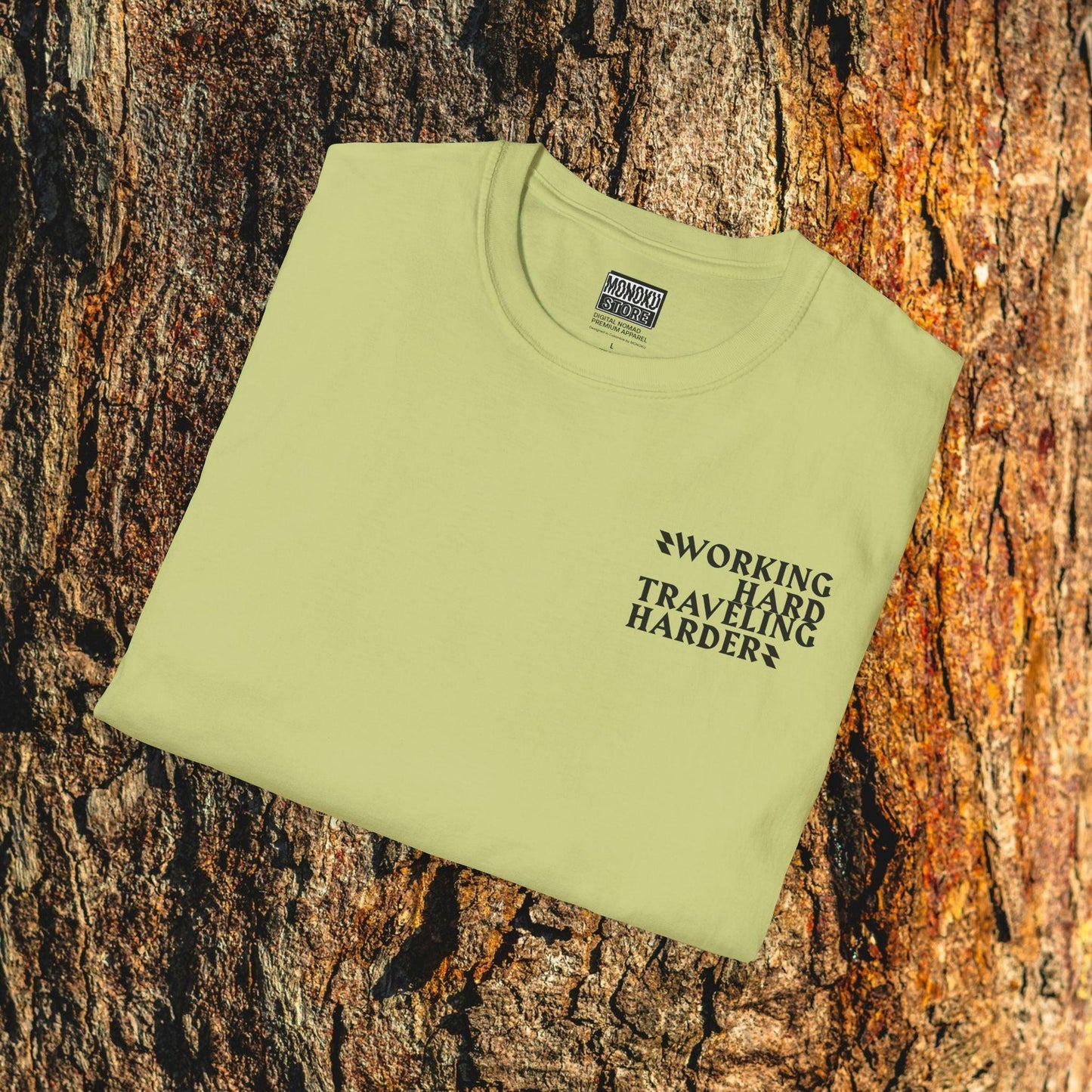 Working Hard, Traveling Harder T-shirt β Digital Nomad Lifestyle | Unisex Remote Work Shirt - Monoku Store