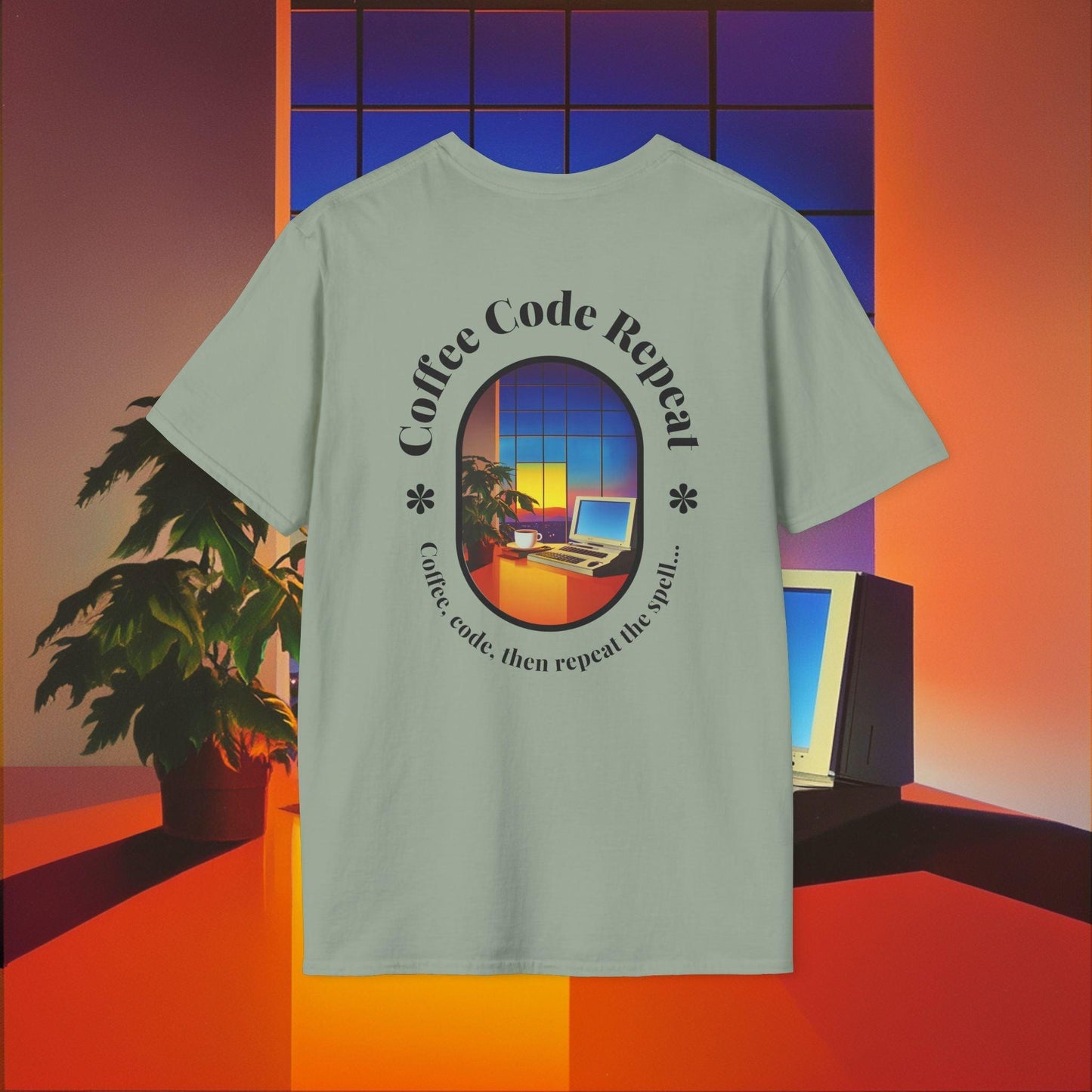 Coffee Code Repeat T-shirt - Programmer Gift, T-shirt for Coders, Devs & Digital Nomads - Monoku Store