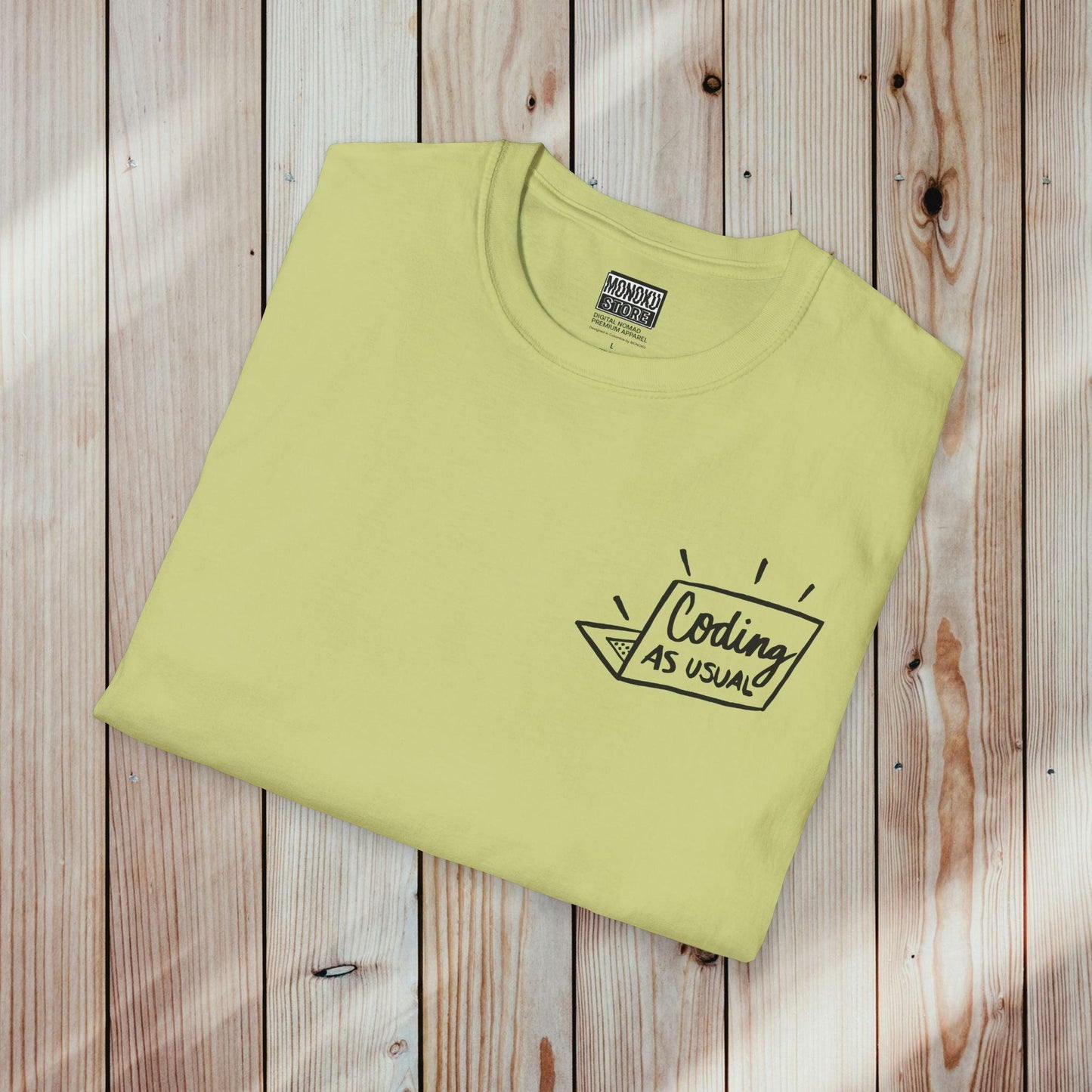 Coding As Usual T-shirt - Gift for Coders, Developers & Digital Nomads - Monoku Store