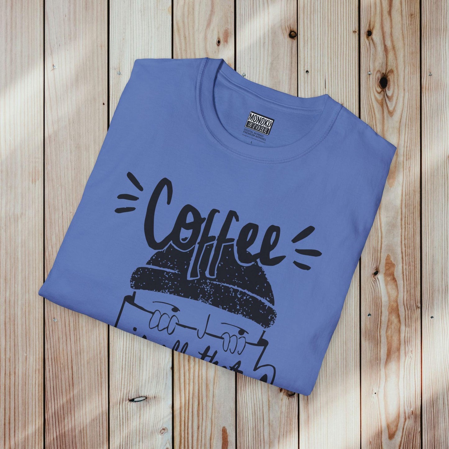 Coffee Vibes T-shirt - Gift for Digital Nomads, Creatives & Developers | Work-From-Anywhere Shirt - Monoku Store