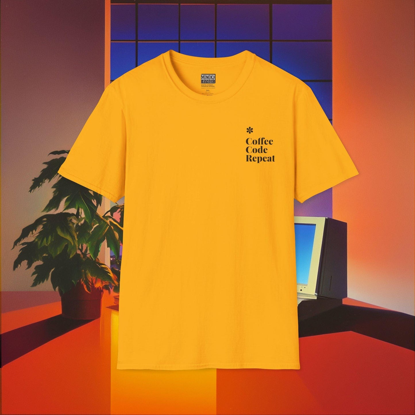 Coffee Code Repeat T-shirt - Programmer Gift, T-shirt for Coders, Devs & Digital Nomads - Monoku Store
