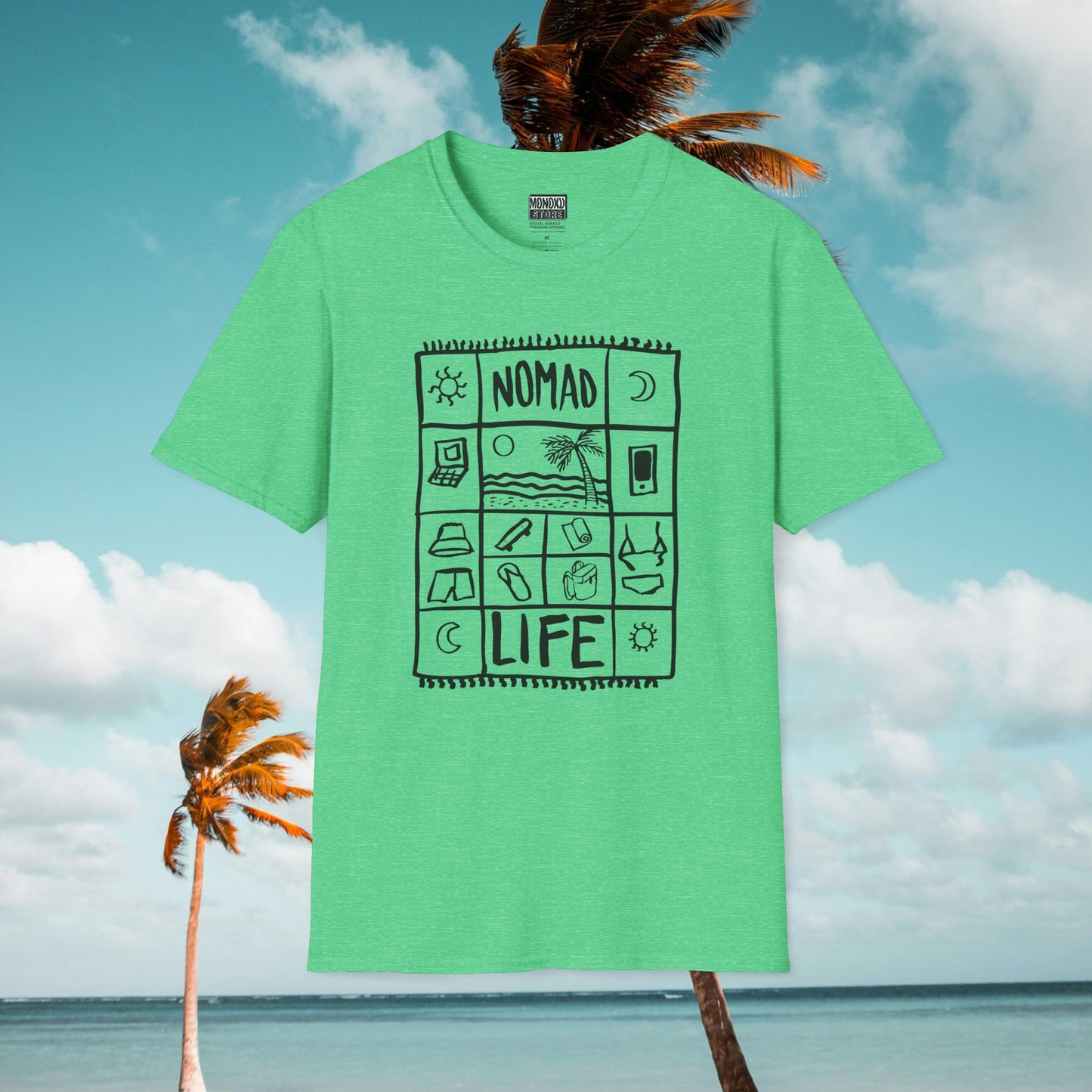 Nomad Life T-Shirt - Digital Nomad Gift, Adventure Tee for Travelers & Remote Workers - Monoku Store