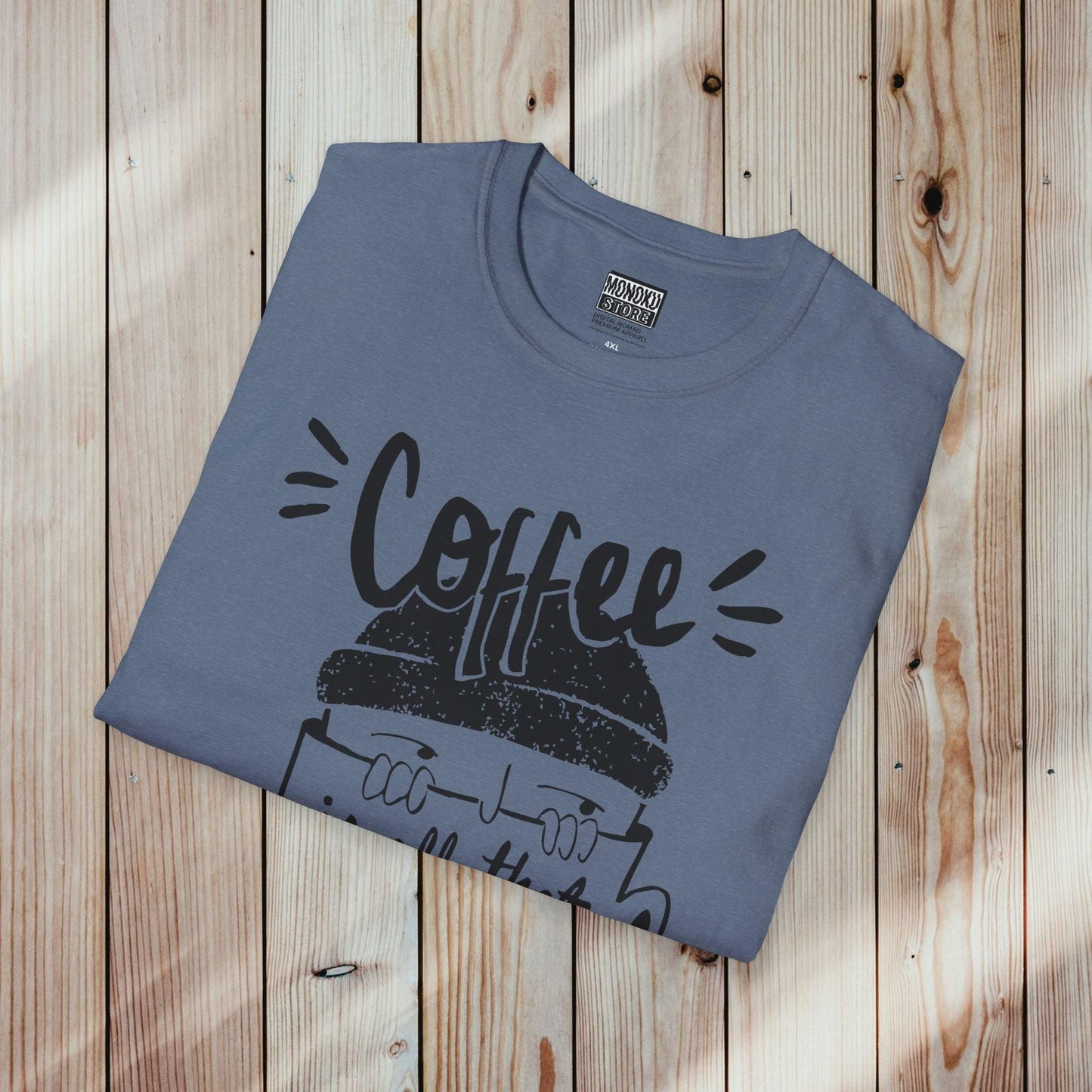 Coffee Vibes T-shirt - Gift for Digital Nomads, Creatives & Developers | Work-From-Anywhere Shirt - Monoku Store