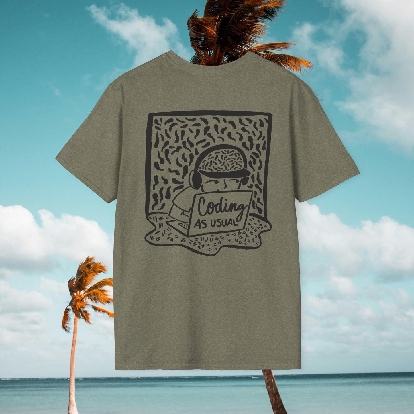 Coding As Usual T-shirt - Gift for Coders, Developers & Digital Nomads - Monoku Store