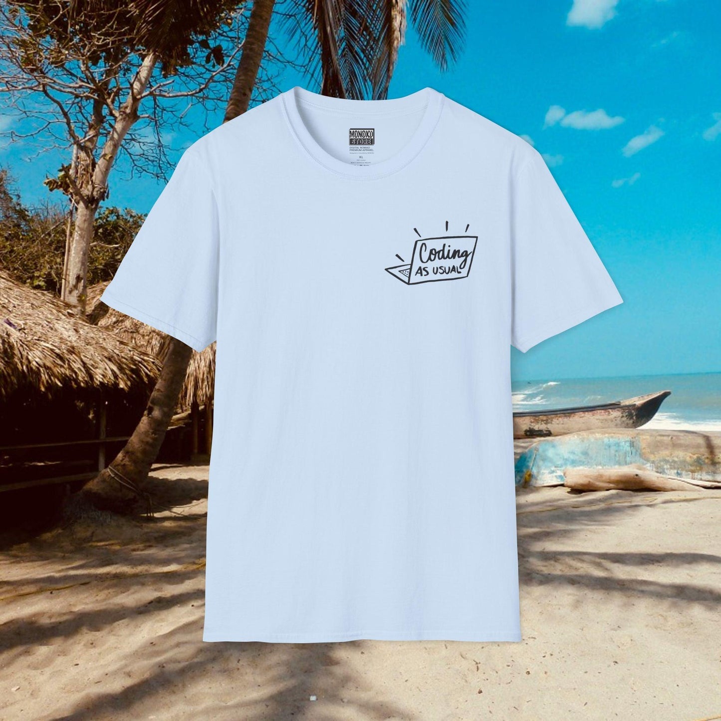 Coding As Usual T-shirt - Gift for Coders, Developers & Digital Nomads - Monoku Store