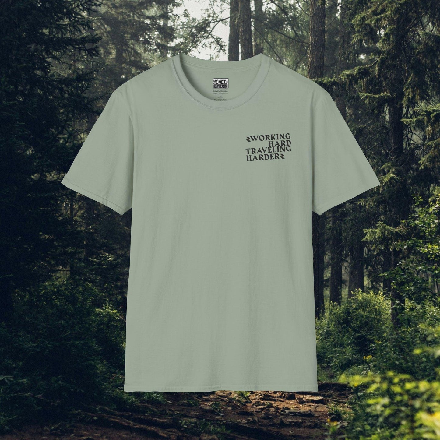 Working Hard, Traveling Harder T-shirt β Digital Nomad Lifestyle | Unisex Remote Work Shirt - Monoku Store