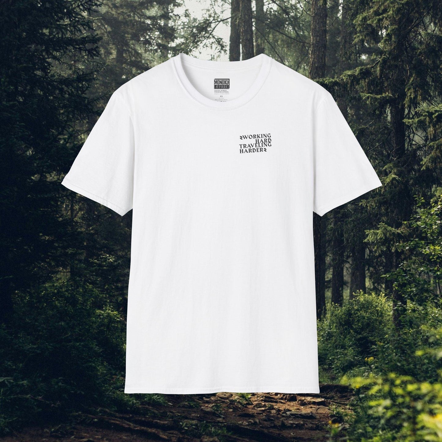 Working Hard, Traveling Harder T-shirt β Digital Nomad Lifestyle | Unisex Remote Work Shirt - Monoku Store