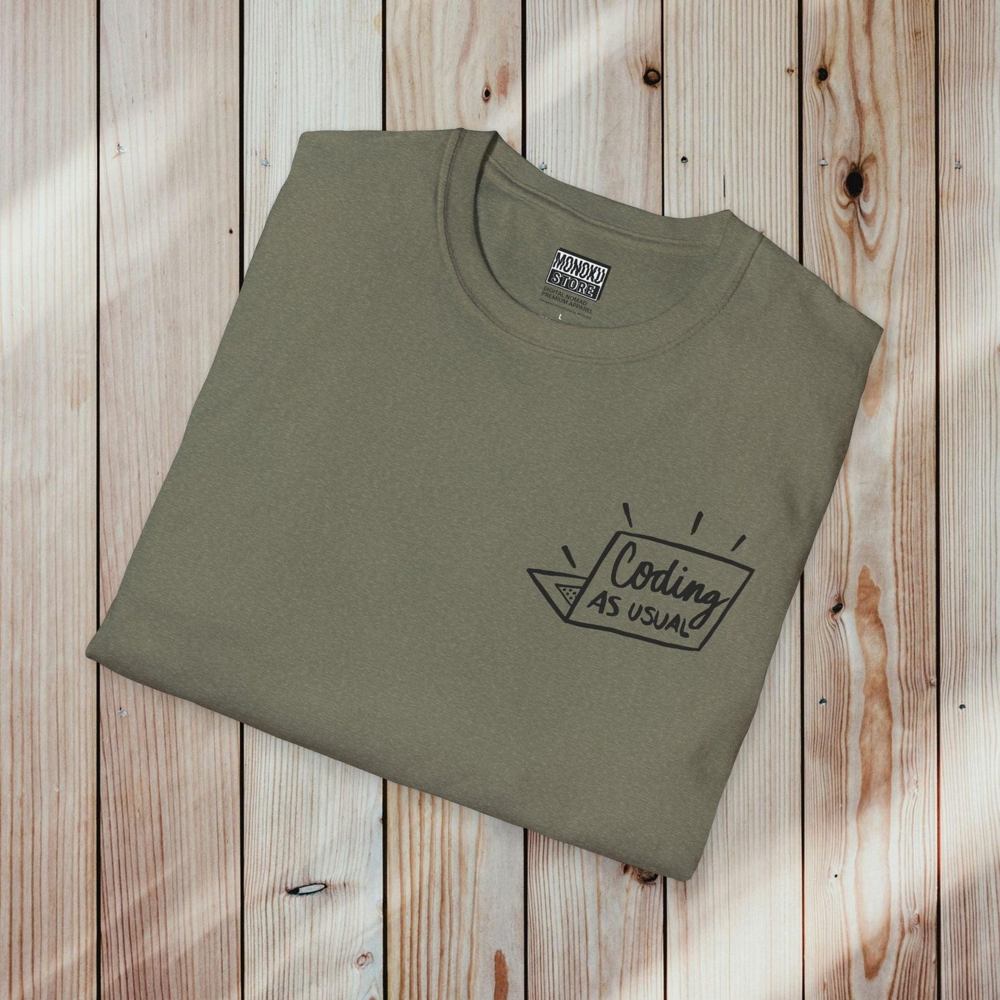 Coding As Usual T-shirt - Gift for Coders, Developers & Digital Nomads - Monoku Store