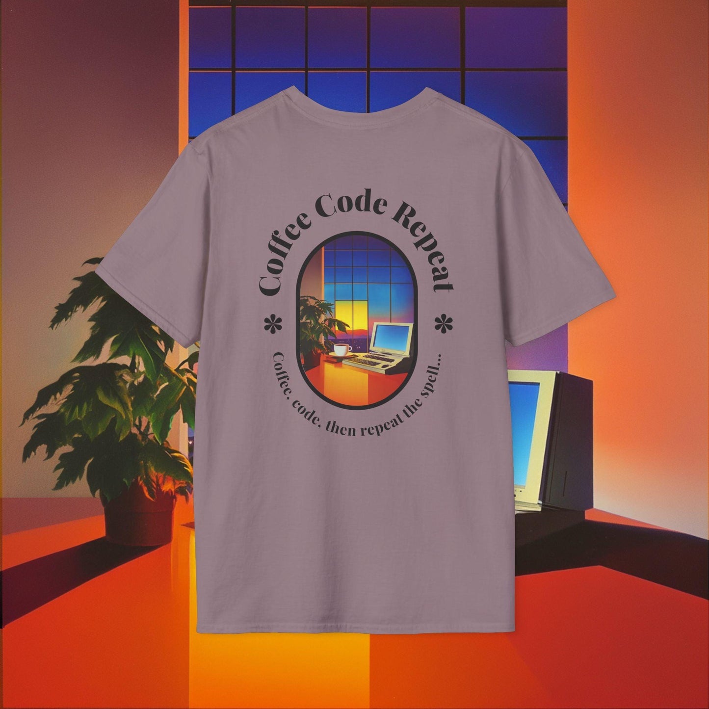 Coffee Code Repeat T-shirt - Programmer Gift, T-shirt for Coders, Devs & Digital Nomads - Monoku Store