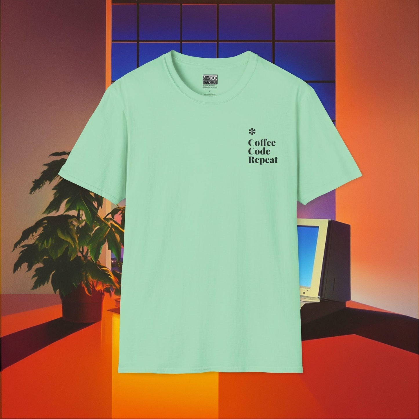 Coffee Code Repeat T-shirt - Programmer Gift, T-shirt for Coders, Devs & Digital Nomads - Monoku Store