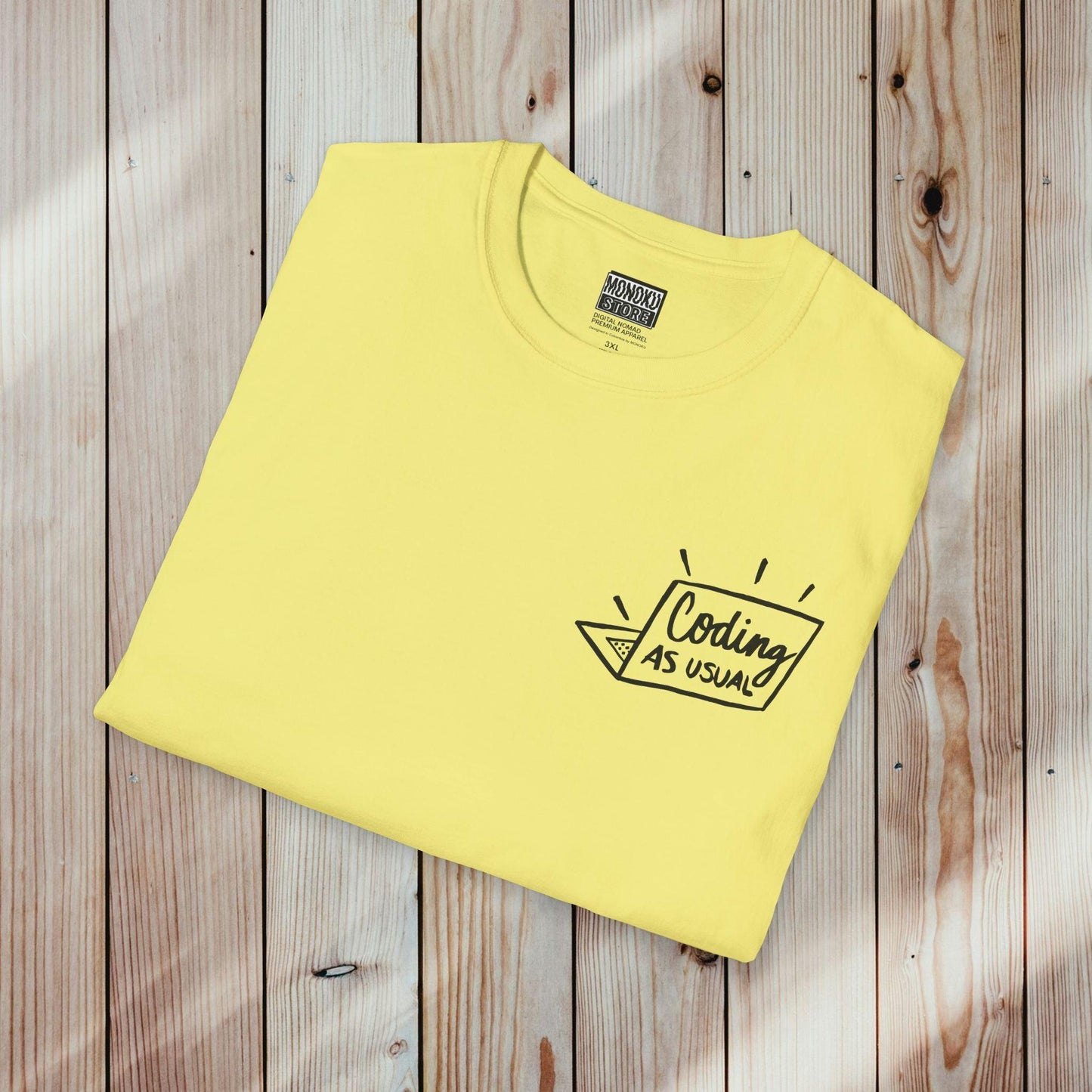 Coding As Usual T-shirt - Gift for Coders, Developers & Digital Nomads - Monoku Store