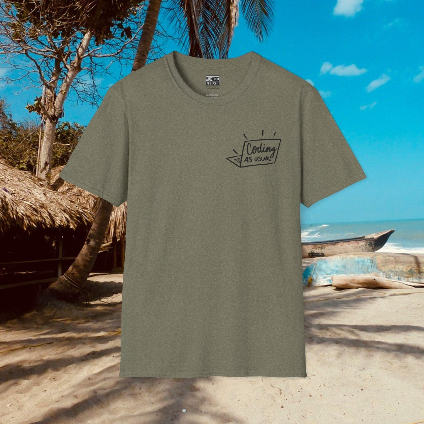 Coding As Usual T-shirt - Gift for Coders, Developers & Digital Nomads - Monoku Store