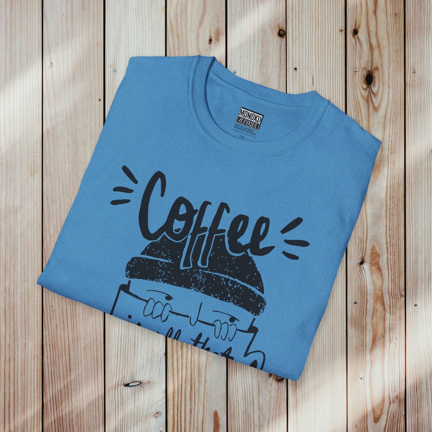 Coffee Vibes T-shirt - Gift for Digital Nomads, Creatives & Developers | Work-From-Anywhere Shirt - Monoku Store