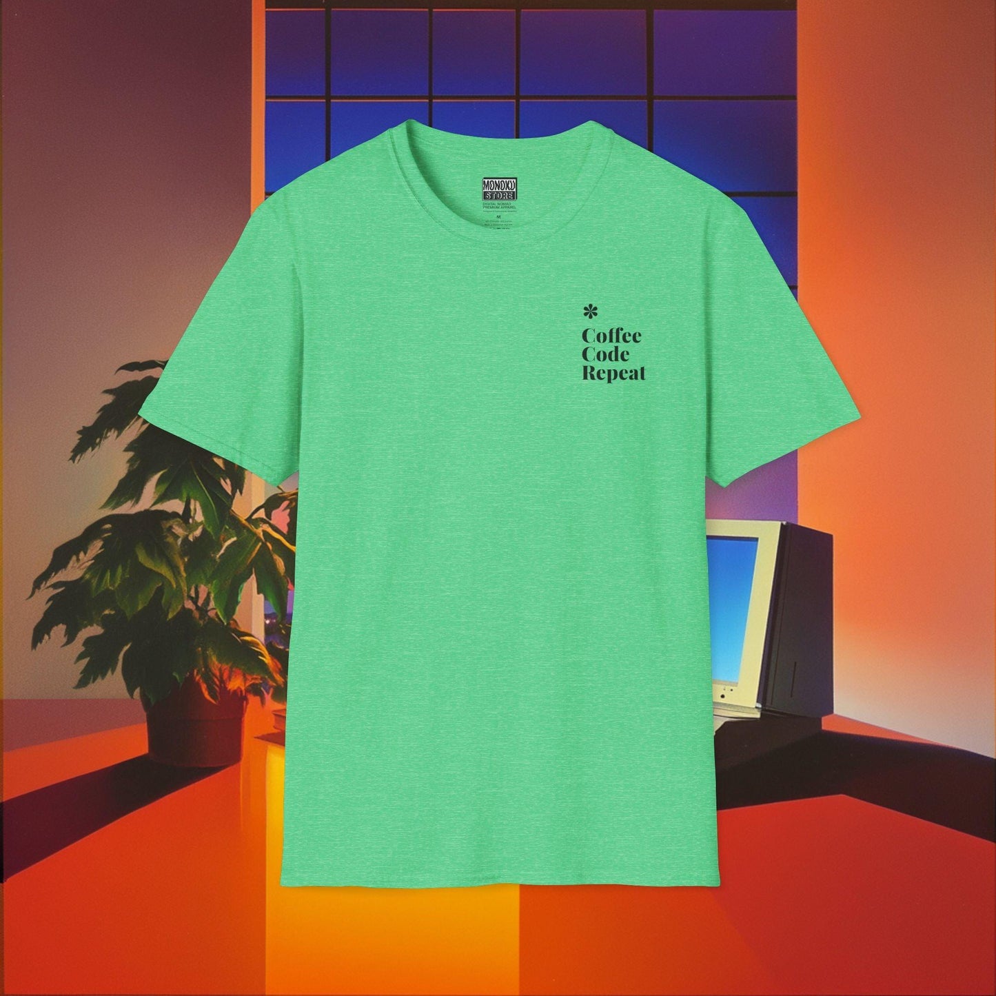 Coffee Code Repeat T-shirt - Programmer Gift, T-shirt for Coders, Devs & Digital Nomads - Monoku Store