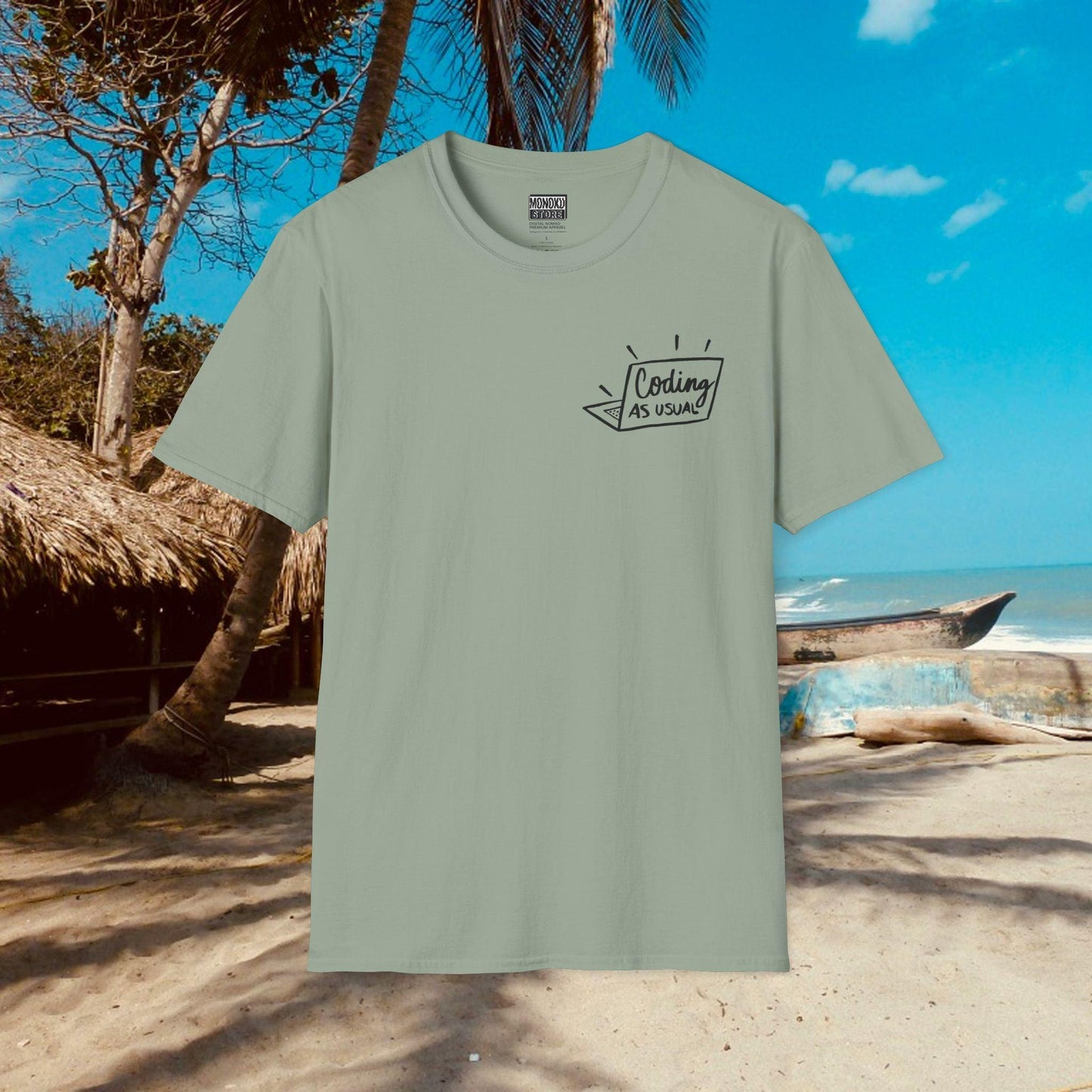 Coding As Usual T-shirt - Gift for Coders, Developers & Digital Nomads - Monoku Store