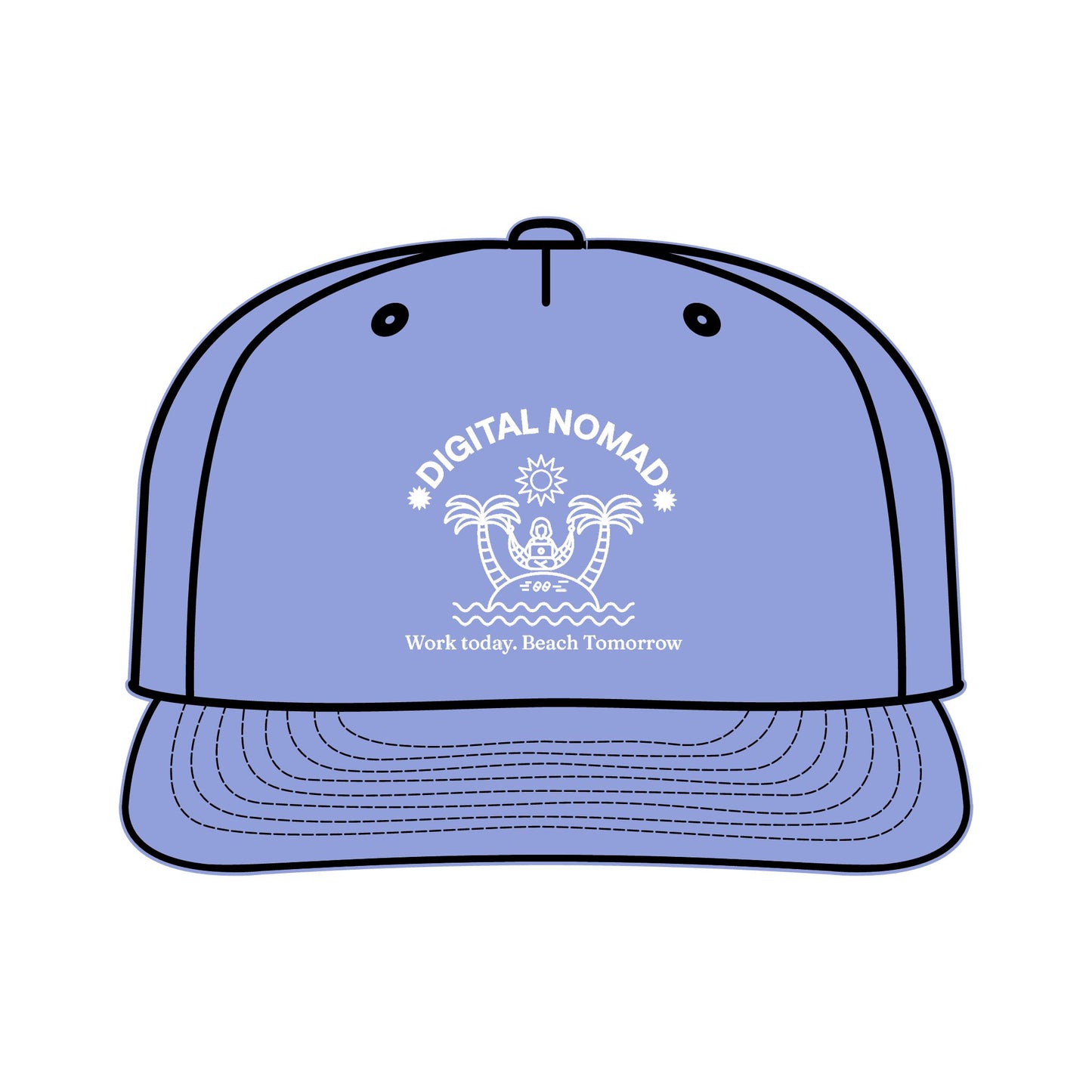 Digital Nomad Surf Cap- Travel Gift for Remote Workers, Digital Nomads & Backpackers