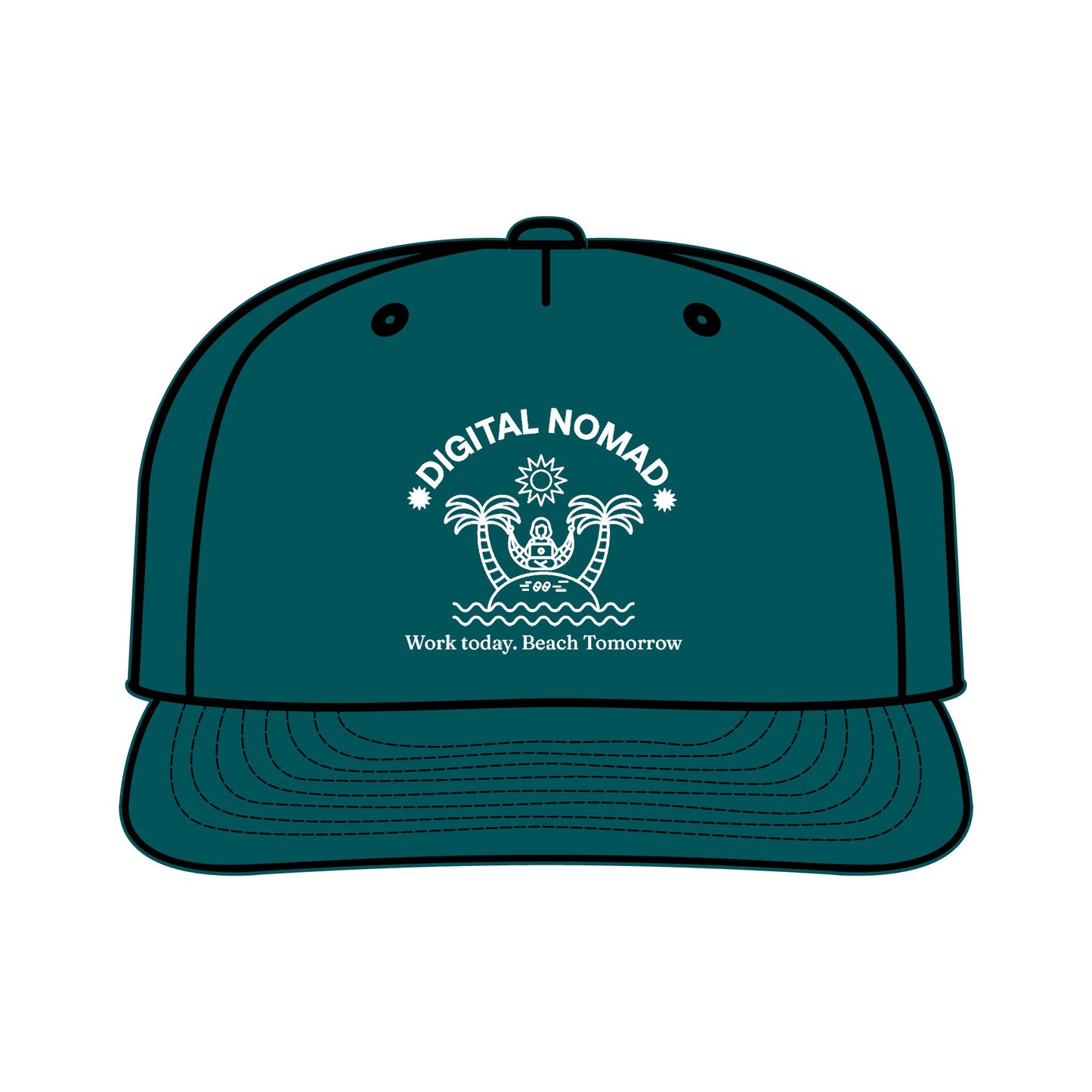 Digital Nomad Surf Cap- Travel Gift for Remote Workers, Digital Nomads & Backpackers