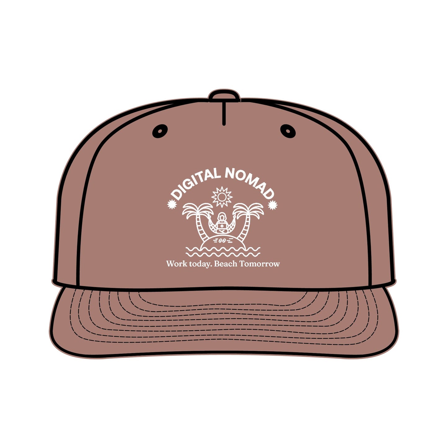 Digital Nomad Surf Cap- Travel Gift for Remote Workers, Digital Nomads & Backpackers