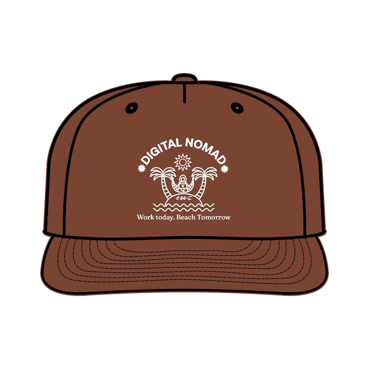 Digital Nomad Surf Cap- Travel Gift for Remote Workers, Digital Nomads & Backpackers