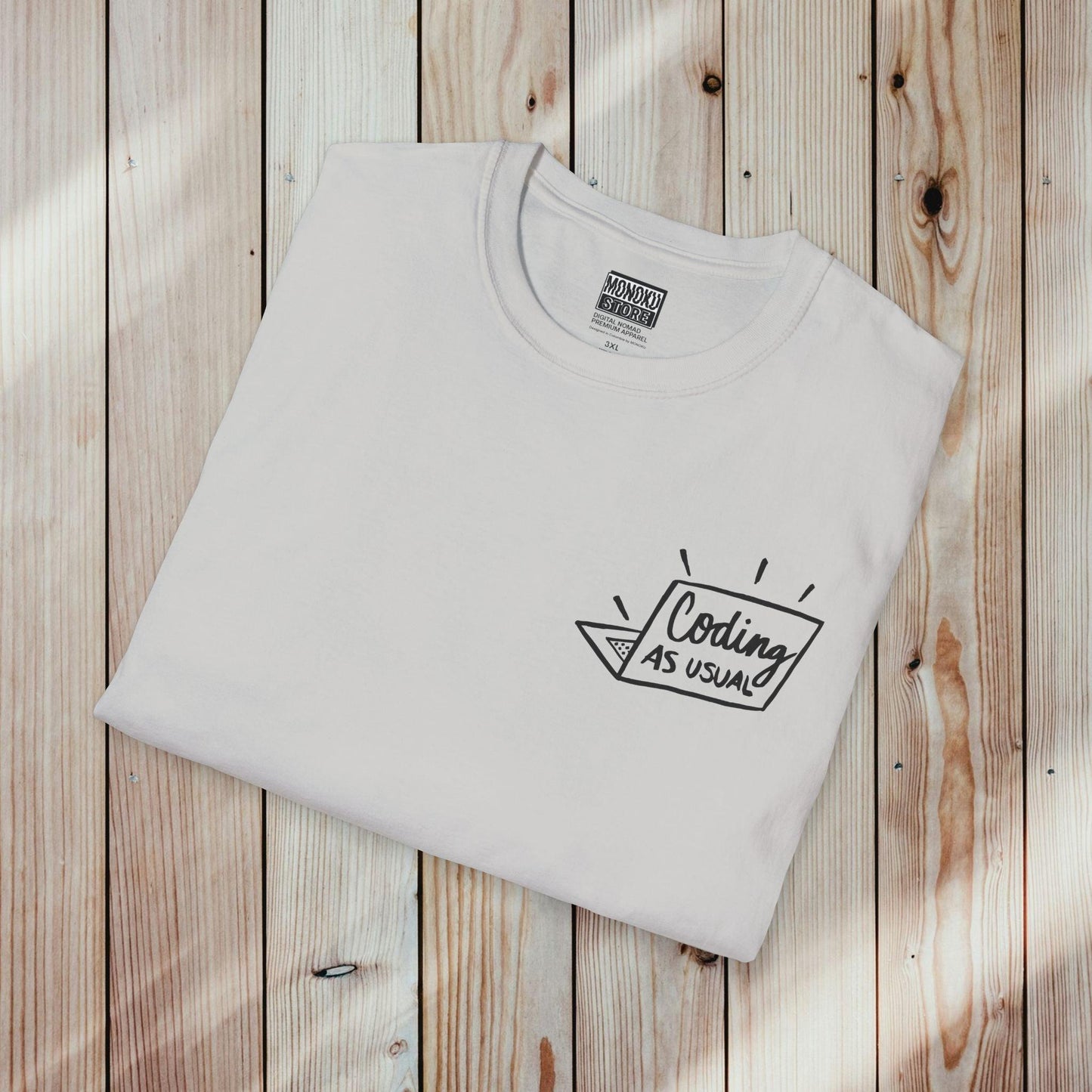 Coding As Usual T-shirt - Gift for Coders, Developers & Digital Nomads - Monoku Store