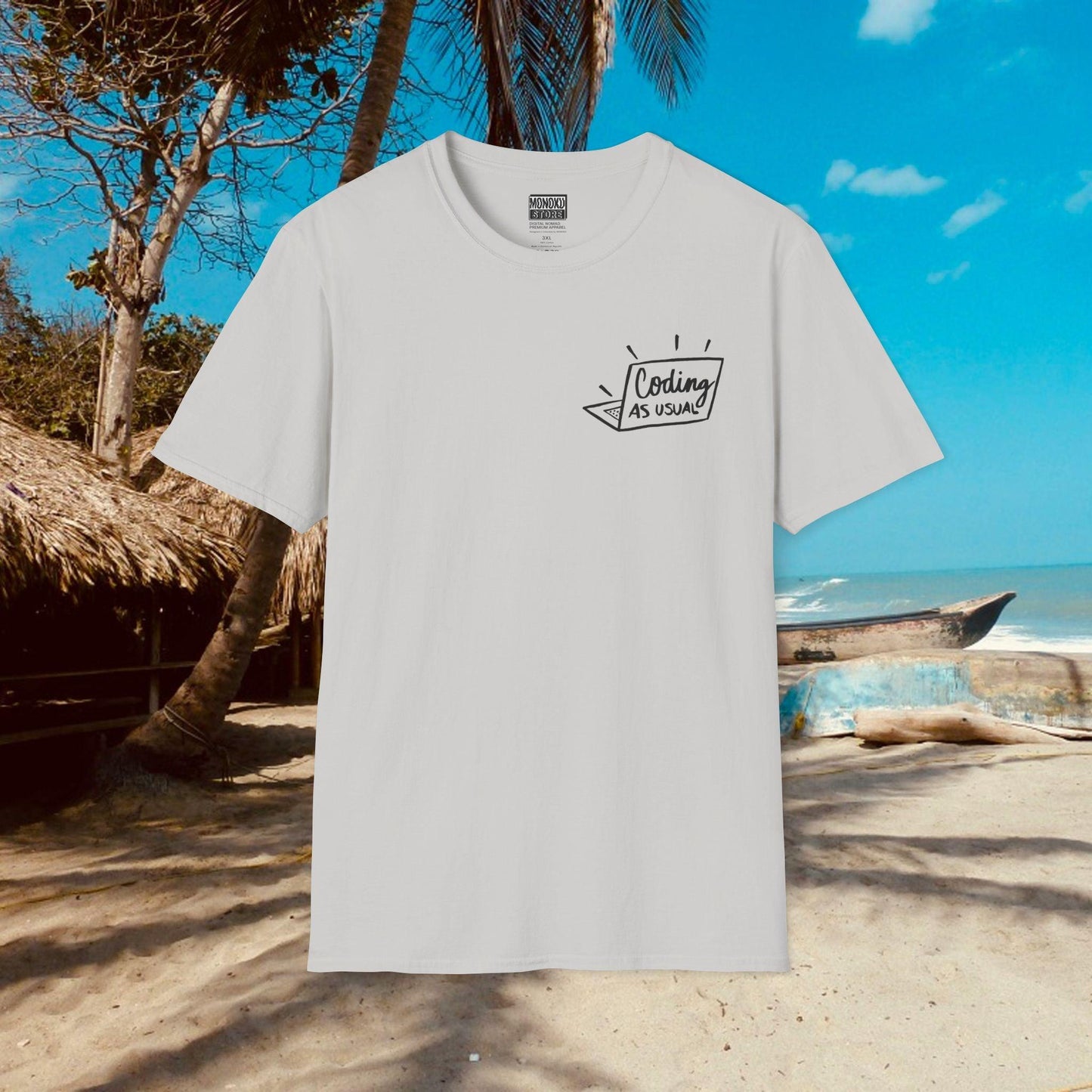 Coding As Usual T-shirt - Gift for Coders, Developers & Digital Nomads - Monoku Store