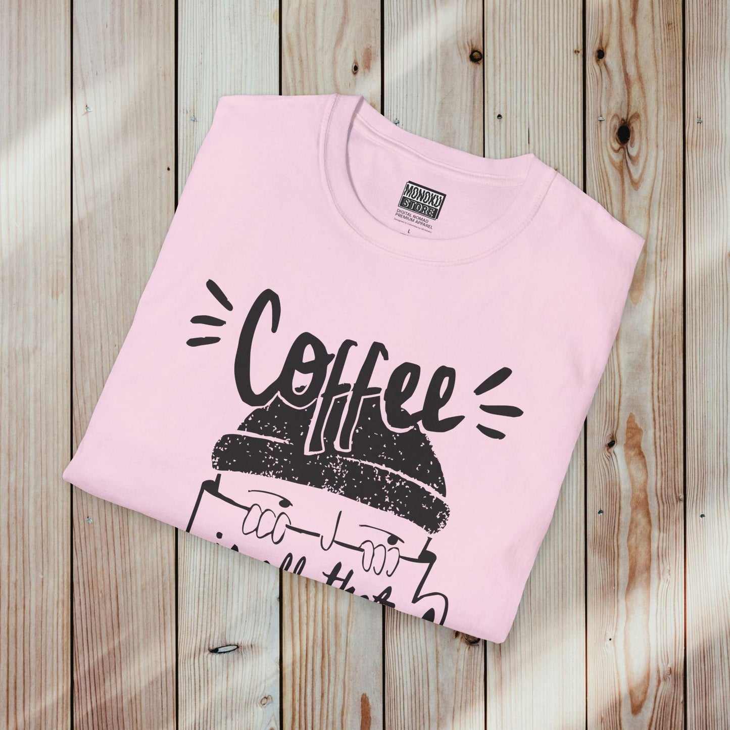 Coffee Vibes T-shirt - Gift for Digital Nomads, Creatives & Developers | Work-From-Anywhere Shirt - Monoku Store