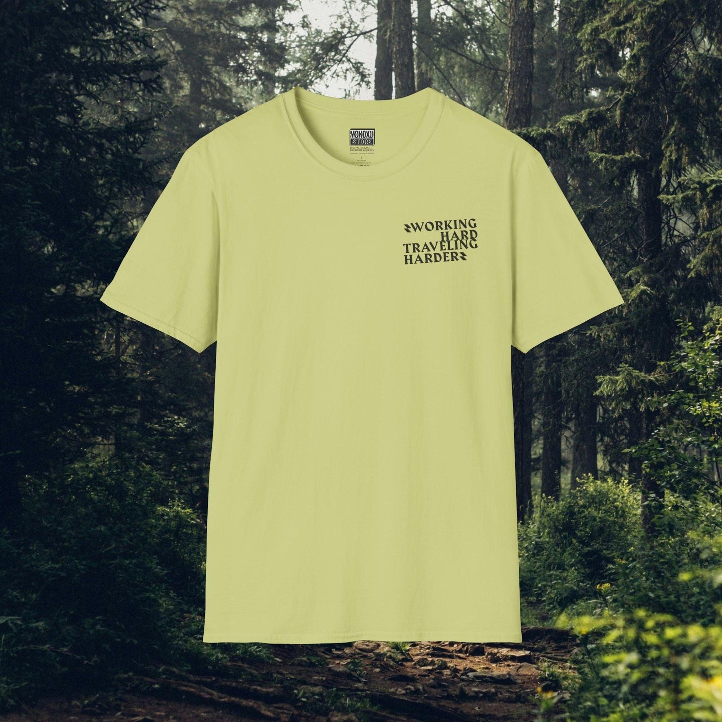 Working Hard, Traveling Harder T-shirt β Digital Nomad Lifestyle | Unisex Remote Work Shirt - Monoku Store