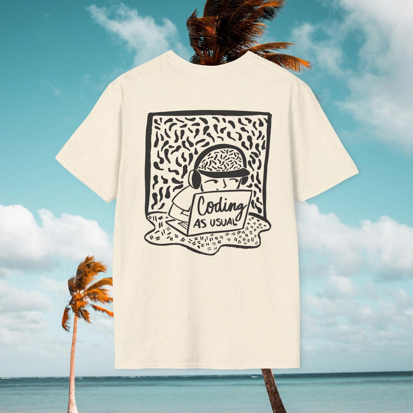 Coding As Usual T-shirt - Gift for Coders, Developers & Digital Nomads - Monoku Store