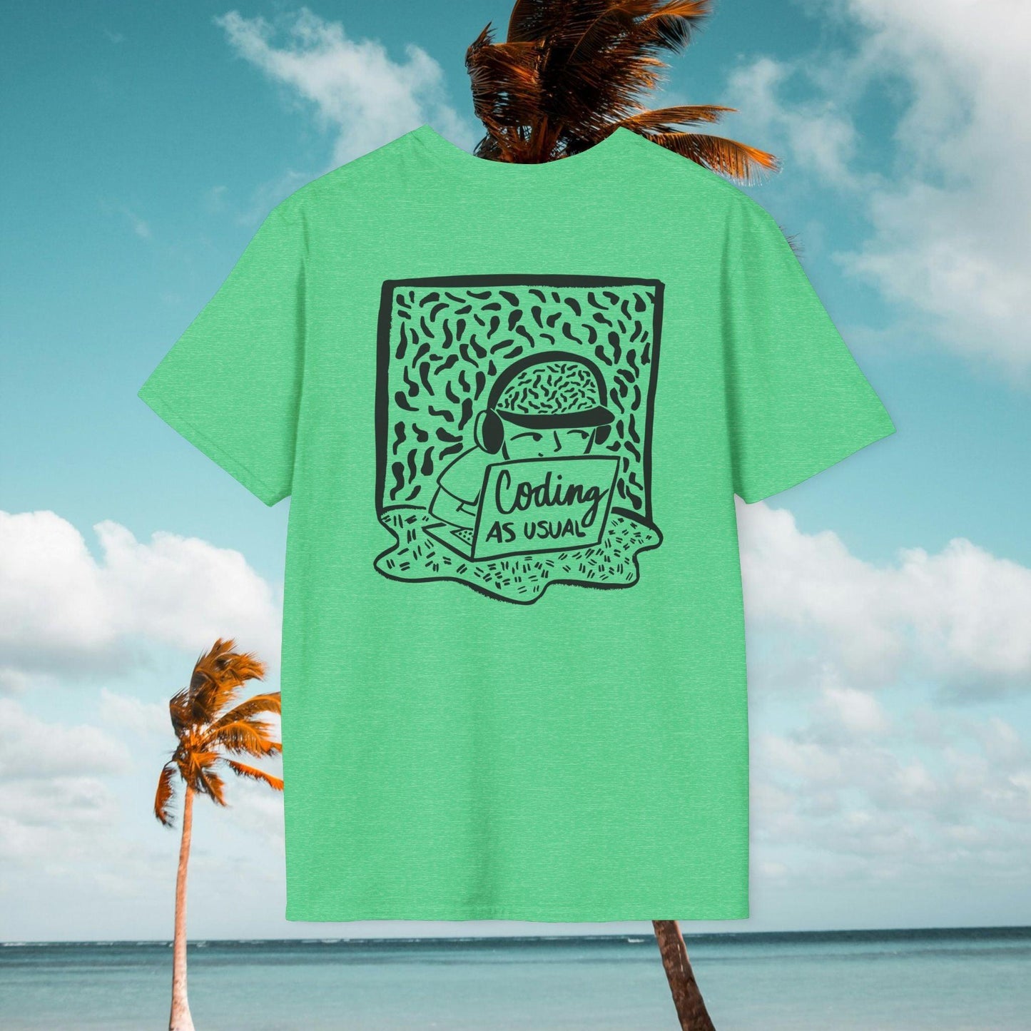 Coding As Usual T-shirt - Gift for Coders, Developers & Digital Nomads - Monoku Store