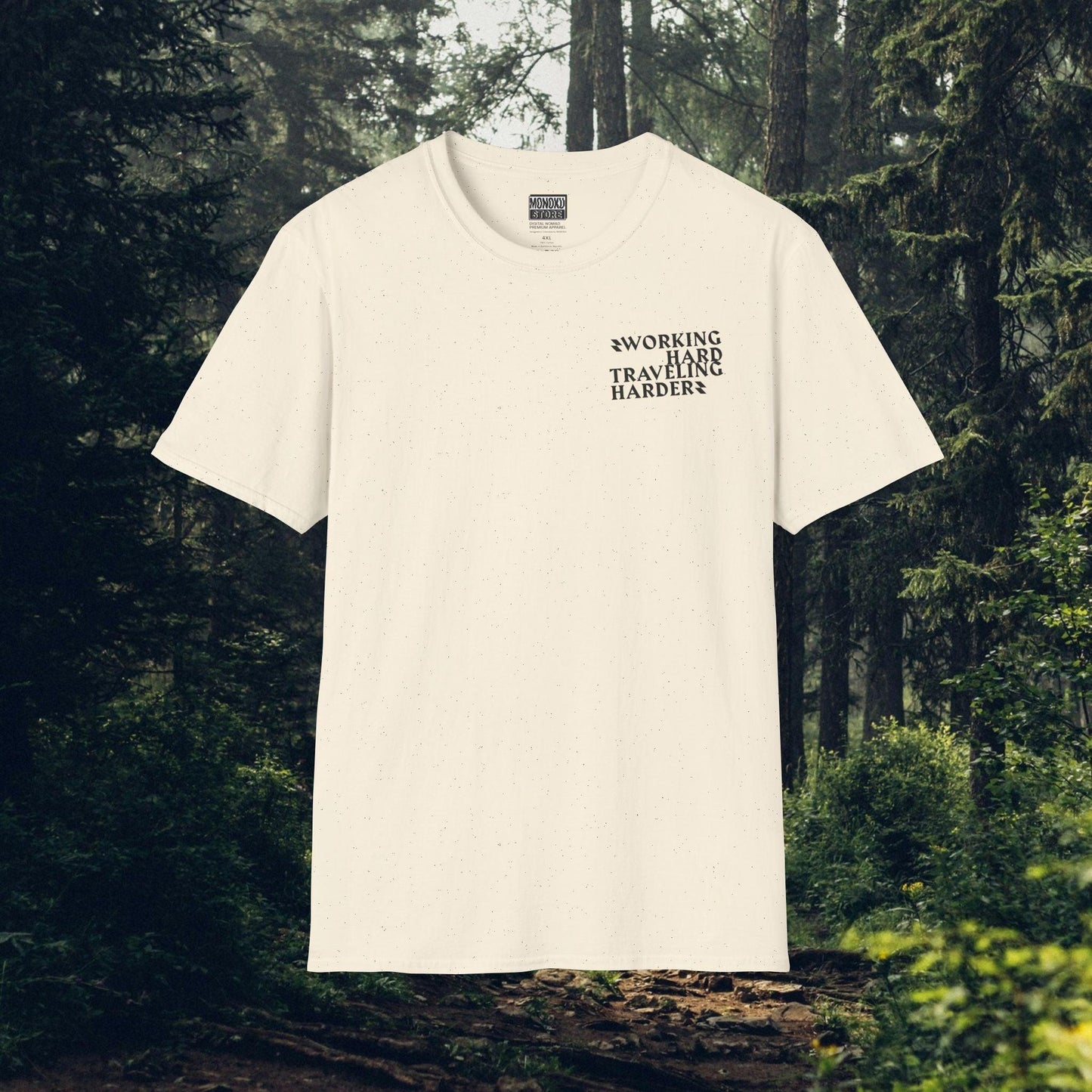 Working Hard, Traveling Harder T-shirt β Digital Nomad Lifestyle | Unisex Remote Work Shirt - Monoku Store