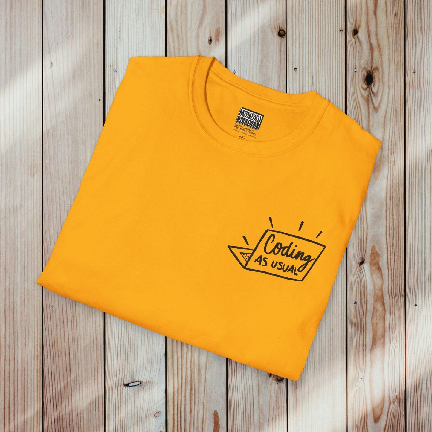 Coding As Usual T-shirt - Gift for Coders, Developers & Digital Nomads - Monoku Store
