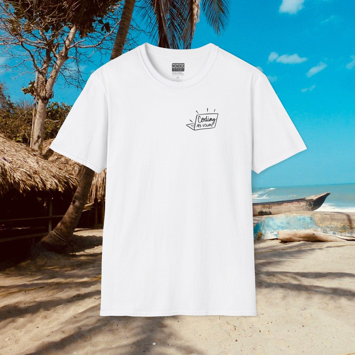 Coding As Usual T-shirt - Gift for Coders, Developers & Digital Nomads - Monoku Store
