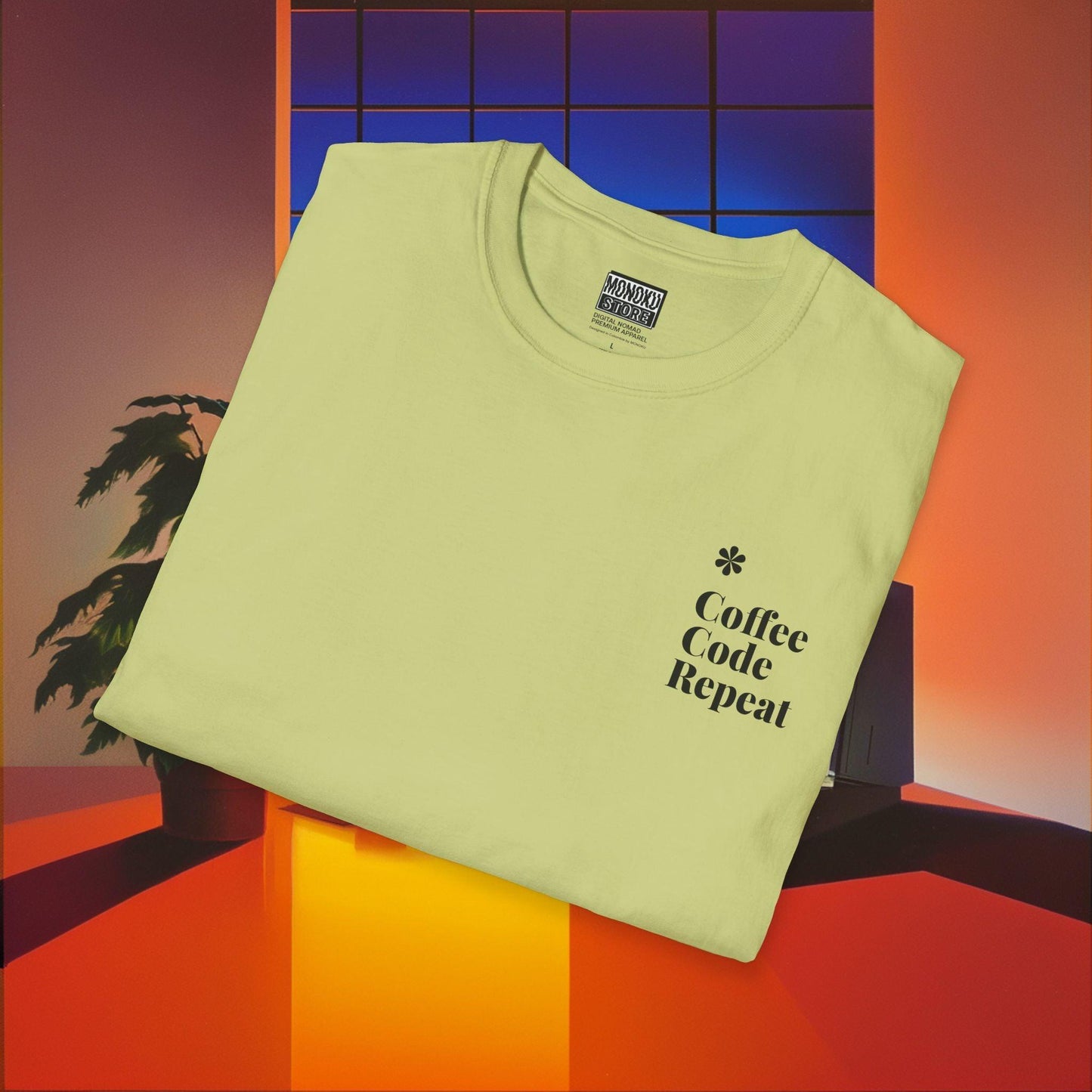 Coffee Code Repeat T-shirt - Programmer Gift, T-shirt for Coders, Devs & Digital Nomads - Monoku Store