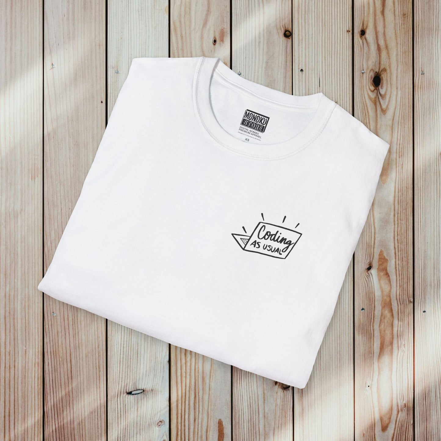Coding As Usual T-shirt - Gift for Coders, Developers & Digital Nomads - Monoku Store